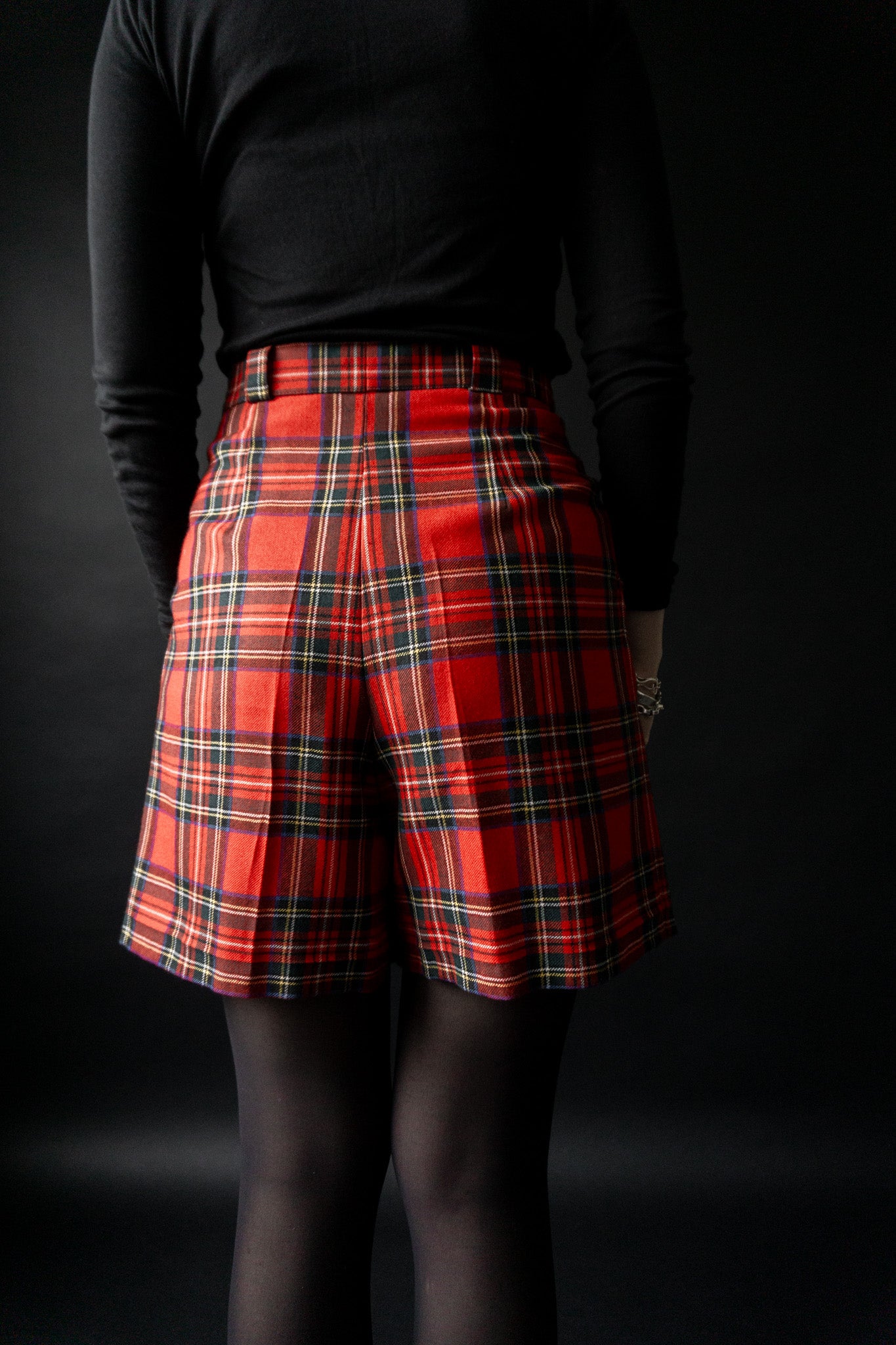 Vintage Shorts mit Tartan-Muster