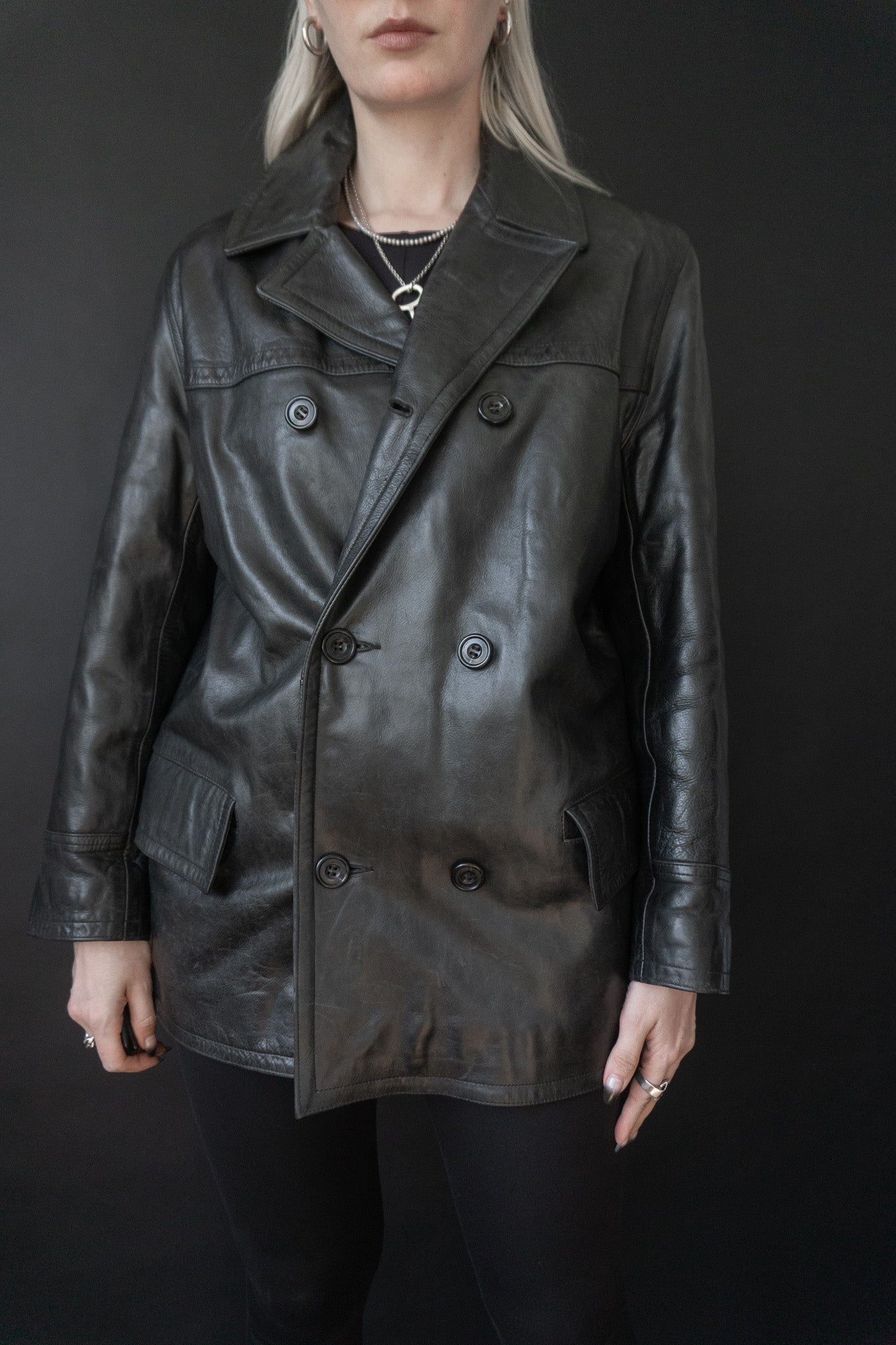 Leather jacket, Caban, M–L