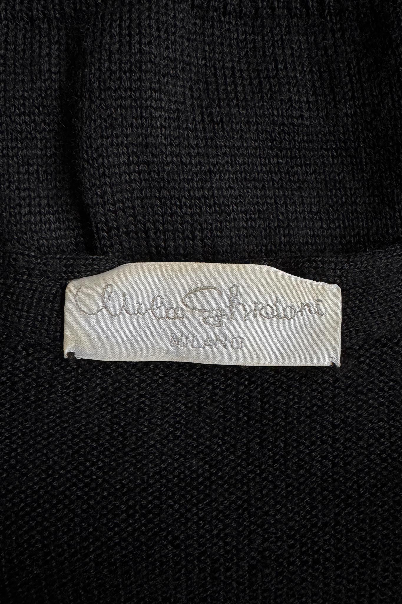 Vintage Pullover Schwarz Mila Ghidoni Milano