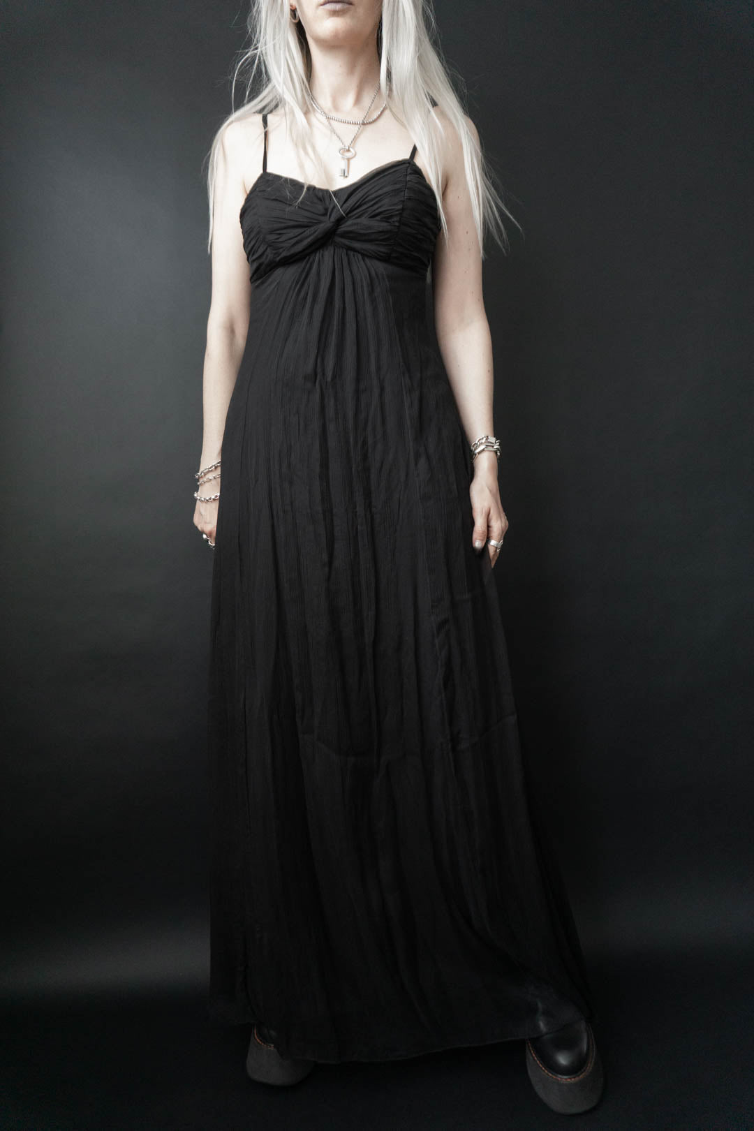 Witchy Maxi Dress Black Silk, XSS theplaincircle vintage Witchy Maxi Dress Black Silk, XSS theplaincircle vintage