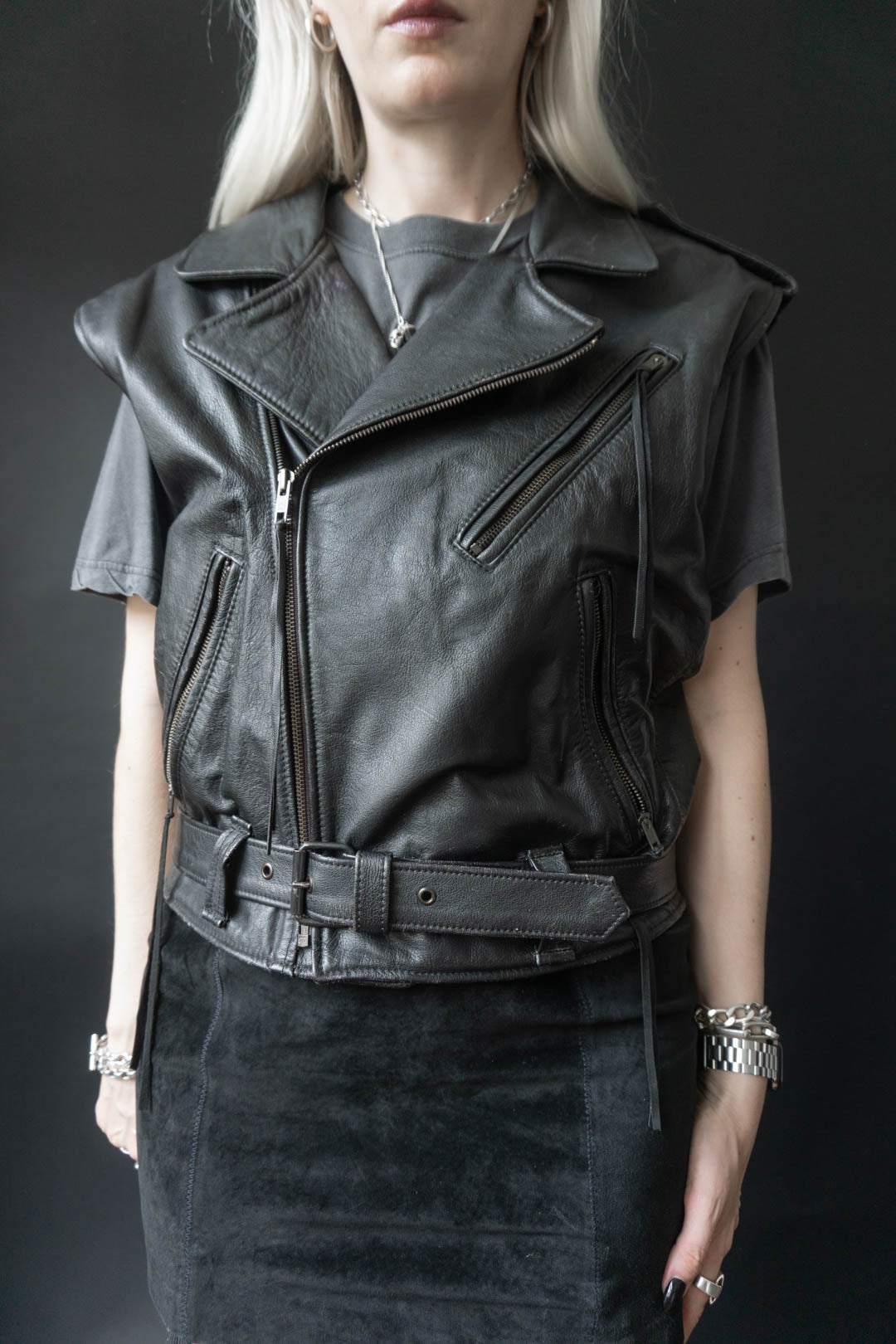 –Personal Archive– Leather Vest Fringes, M-XXL