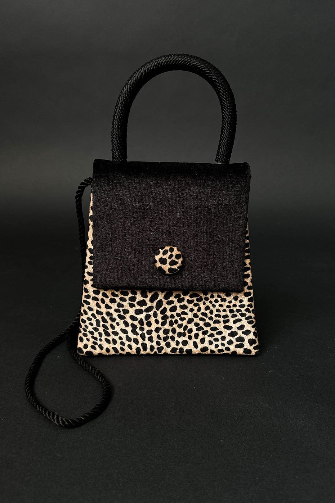 90s Gothic Tasche Samt Leo