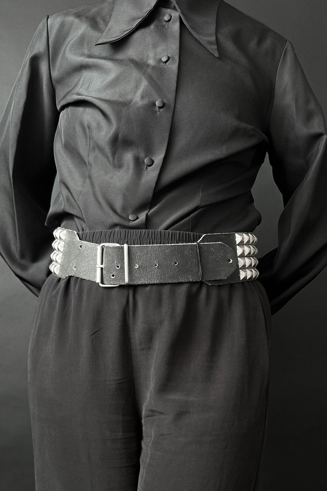 80s studded leather belt