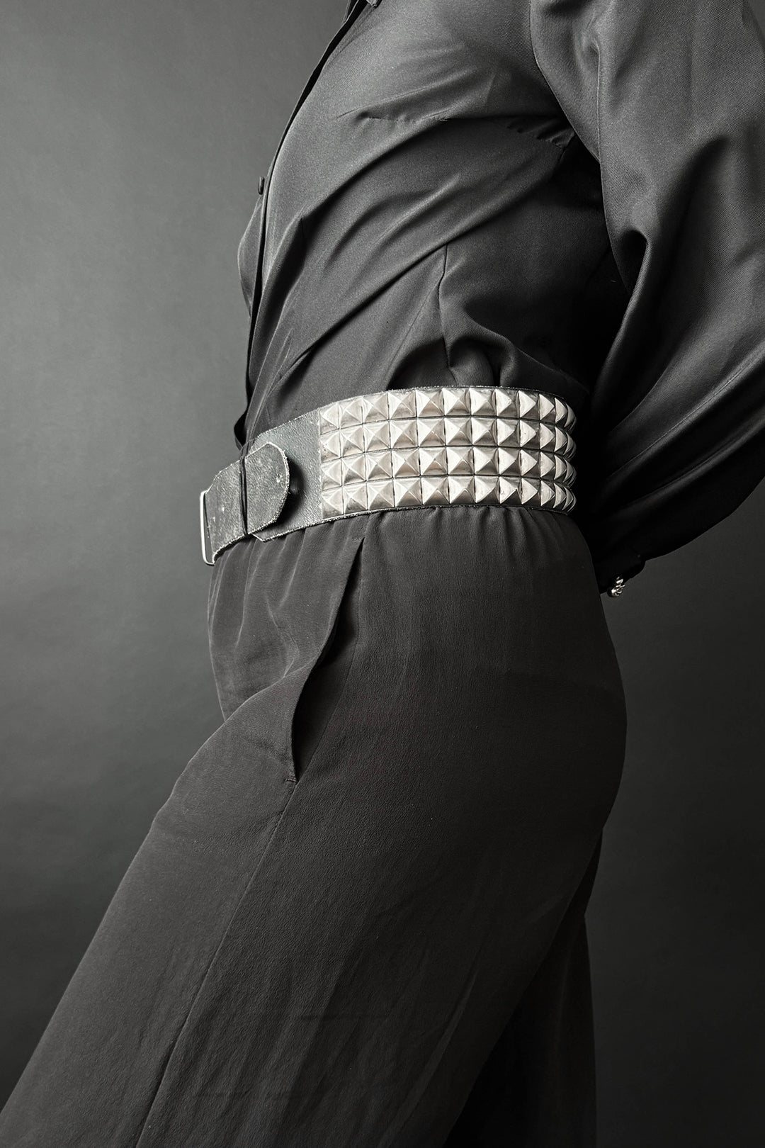 80s studded leather belt