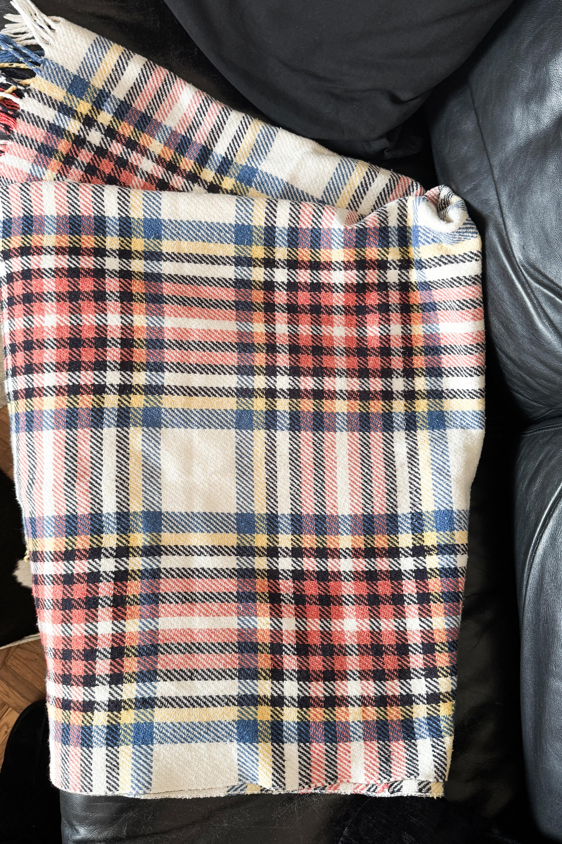 Vintage Karodecke – 80s Plaid Throw aus Baumwolle theplaincircle vintage