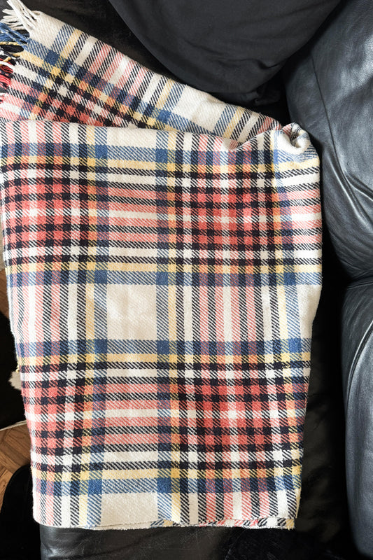 Vintage Karodecke – 80s Plaid Throw aus Baumwolle theplaincircle vintage