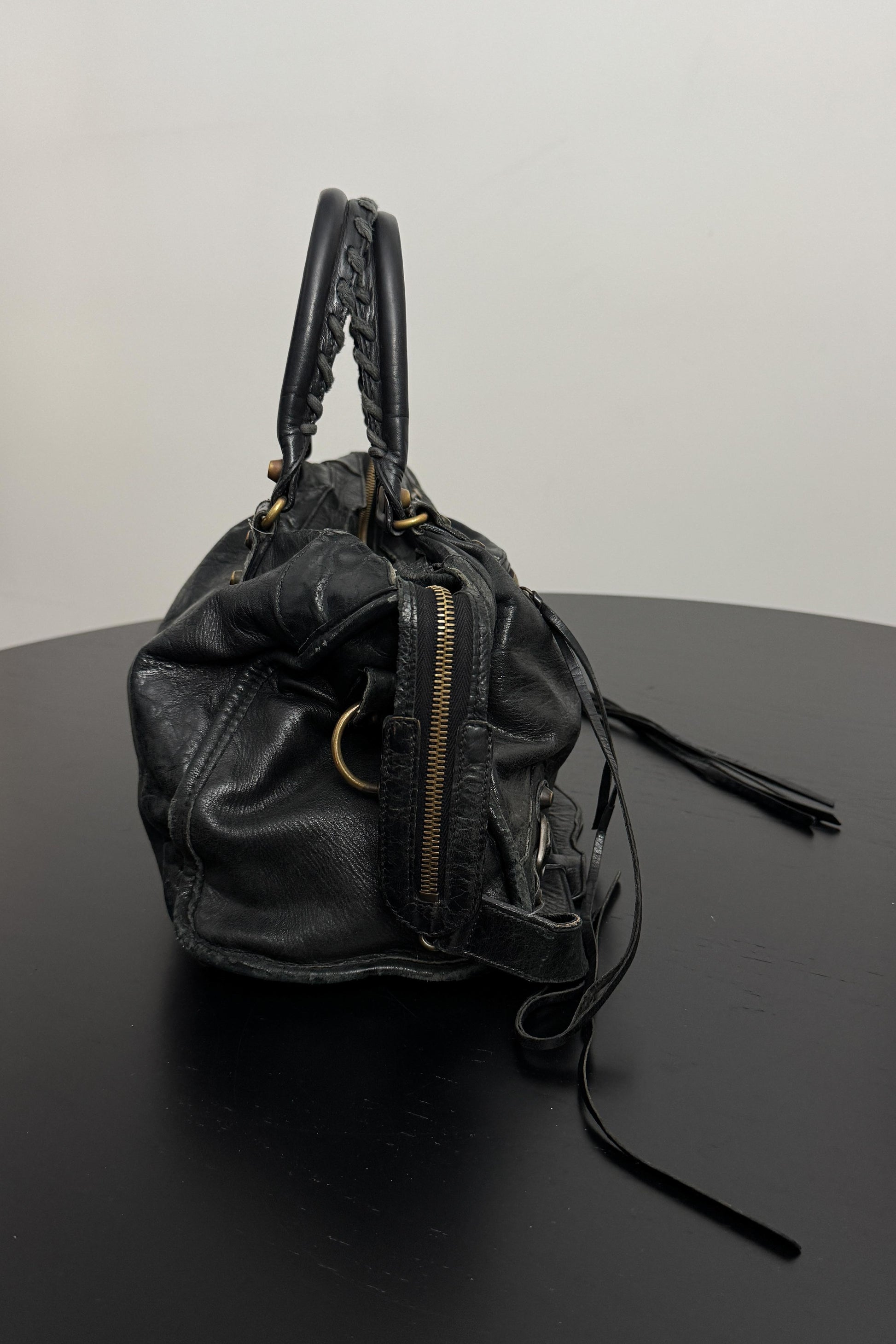 Y2K Balenciaga Motorcycle City Bag, Schwarz, Nicolas Ghesquière theplaincircle vintage
