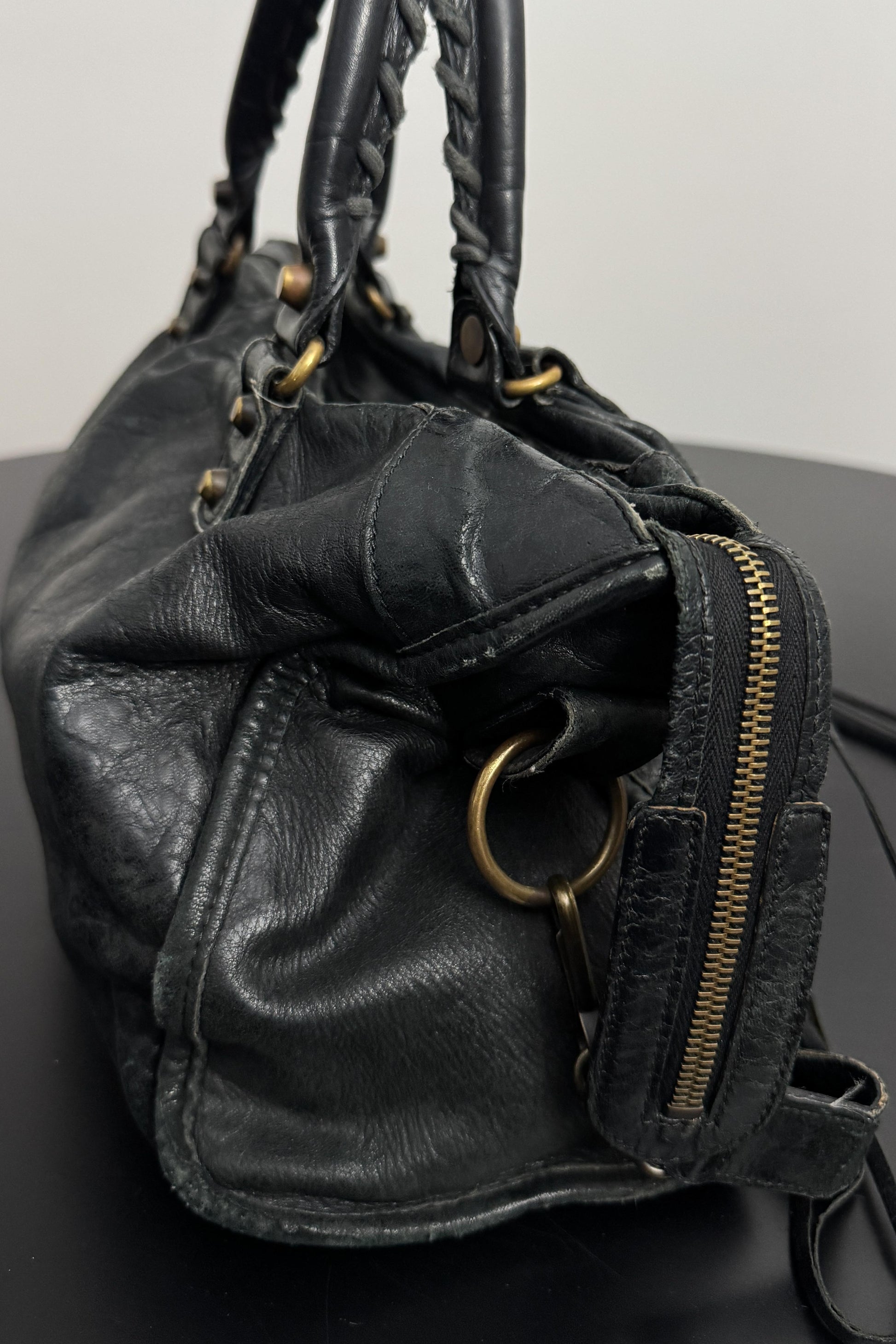 Y2K Balenciaga Motorcycle City Bag, Schwarz, Nicolas Ghesquière theplaincircle vintage