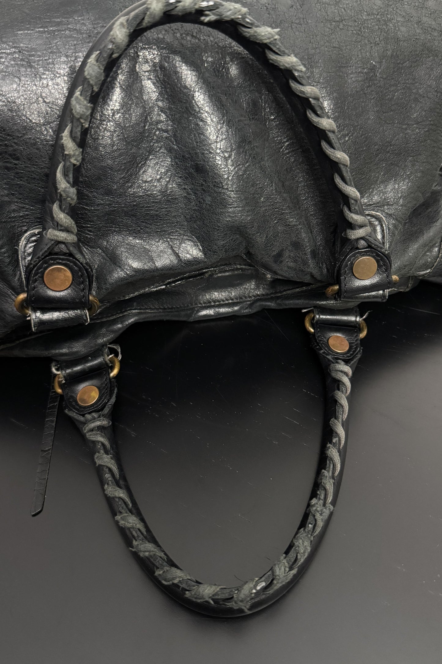 Y2K Balenciaga Motorcycle City Bag, Schwarz, Nicolas Ghesquière theplaincircle vintage