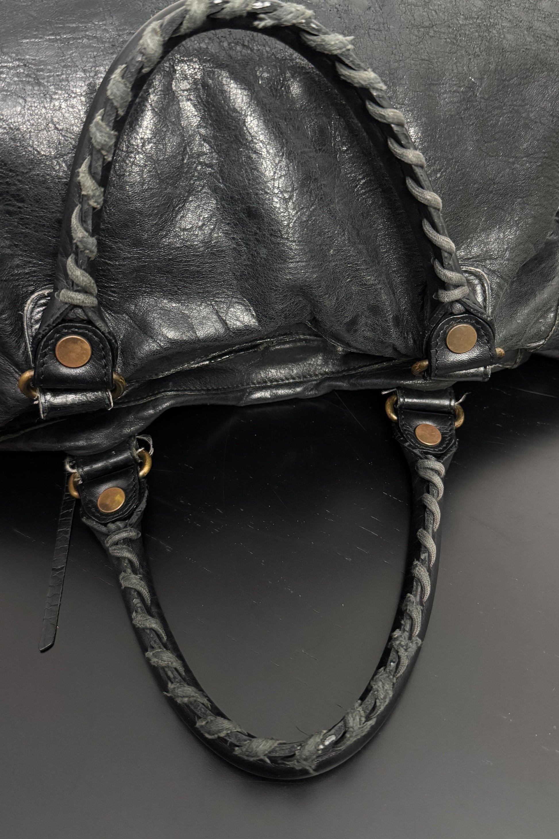 Y2K Balenciaga Motorcycle City Bag, Schwarz, Nicolas Ghesquière theplaincircle vintage