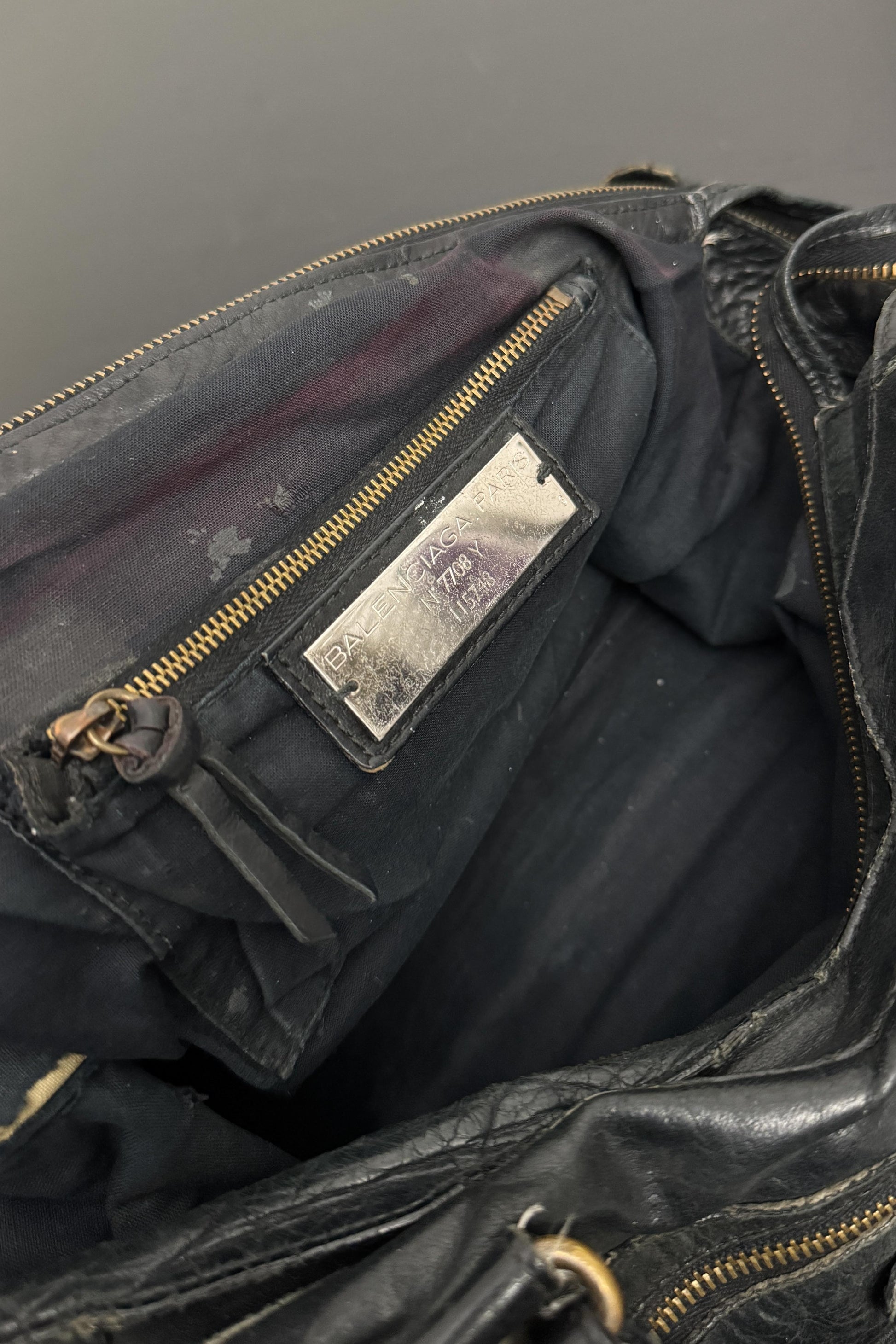 Y2K Balenciaga Motorcycle City Bag, Schwarz, Nicolas Ghesquière theplaincircle vintage