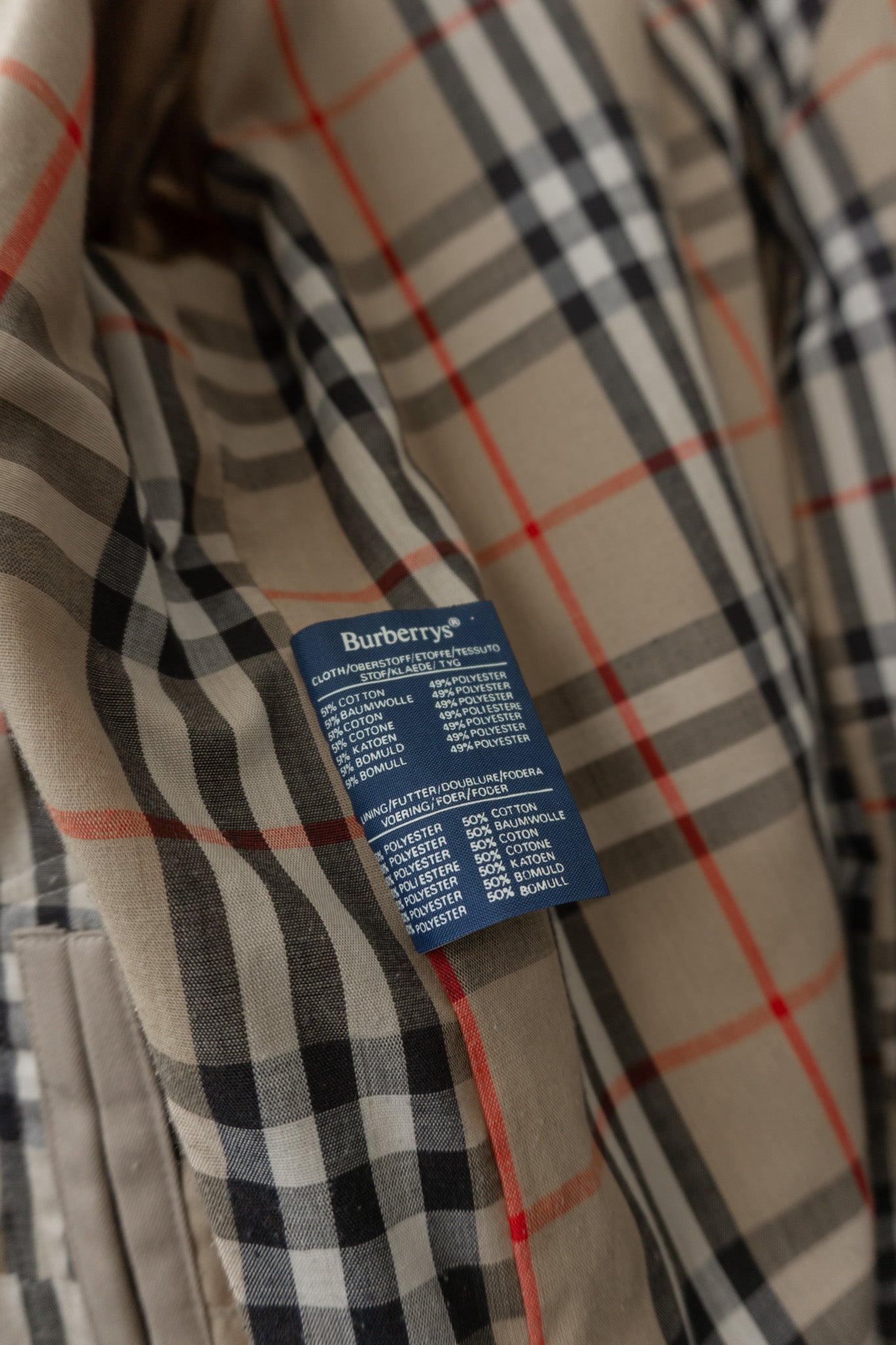 Burberrys Car Coat Beige – Vintage 80s Nova Check, M–L theplaincircle vintage