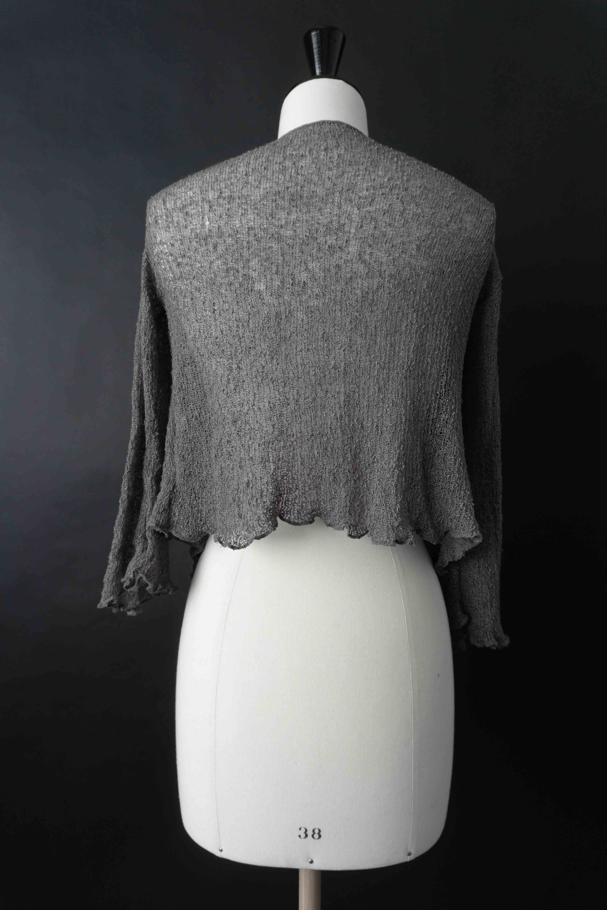 Vintage Wrap Top Grau, Viskose, XS–M theplaincircle vintage