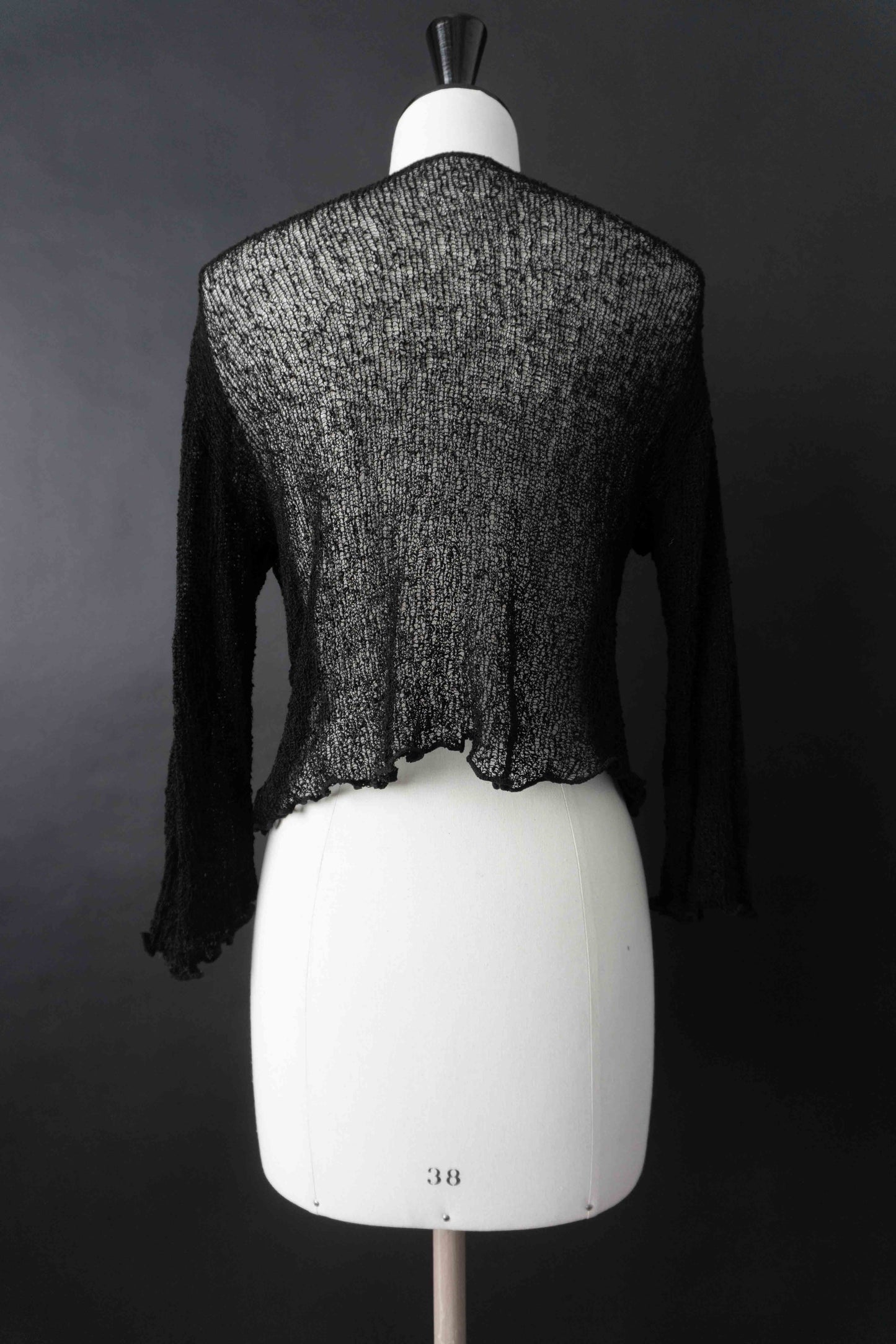 Vintage Wrap Top Schwarz, Rayon, XS–M theplaincircle vintage