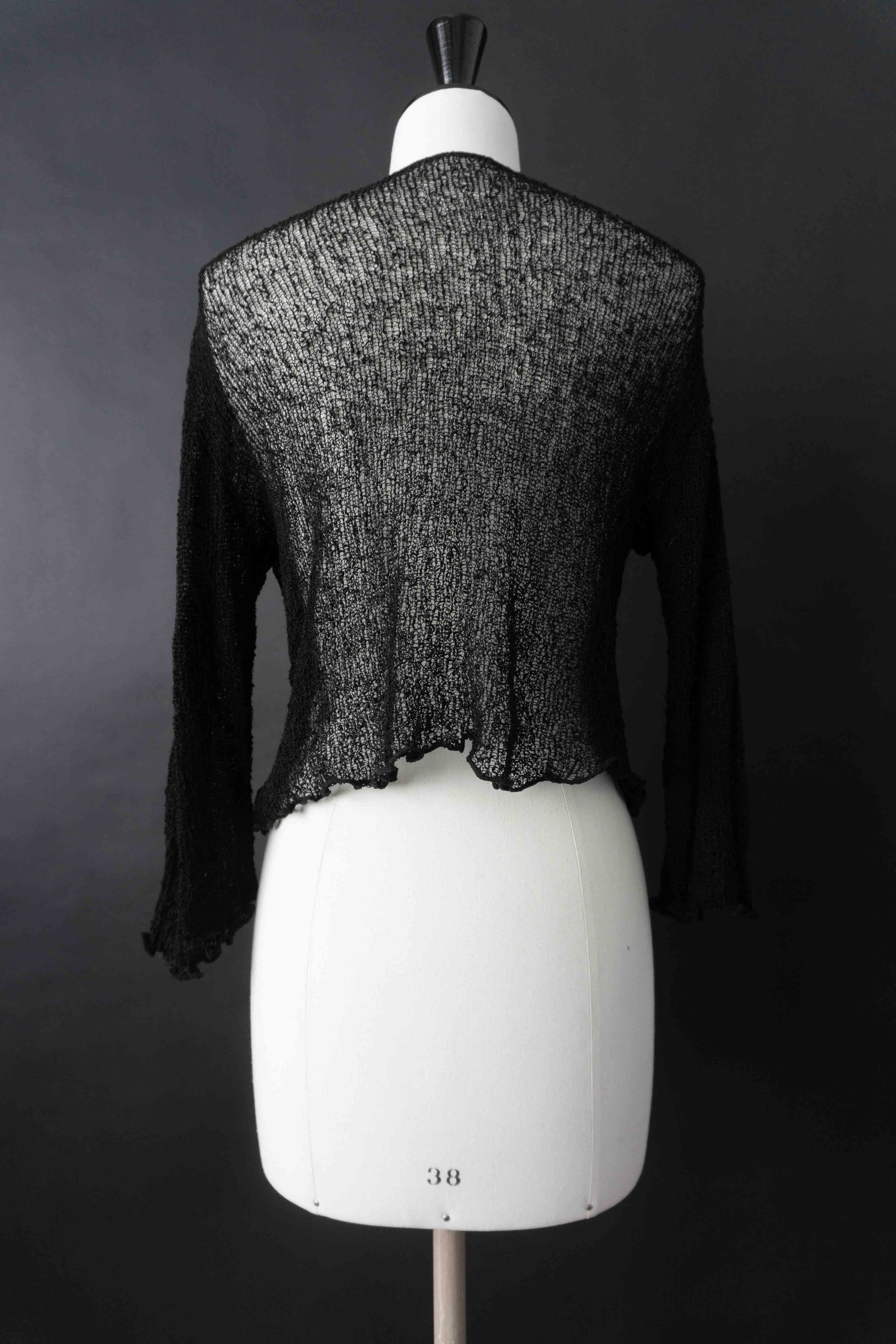 Vintage Wrap Top Schwarz, Rayon, XS–M theplaincircle vintage