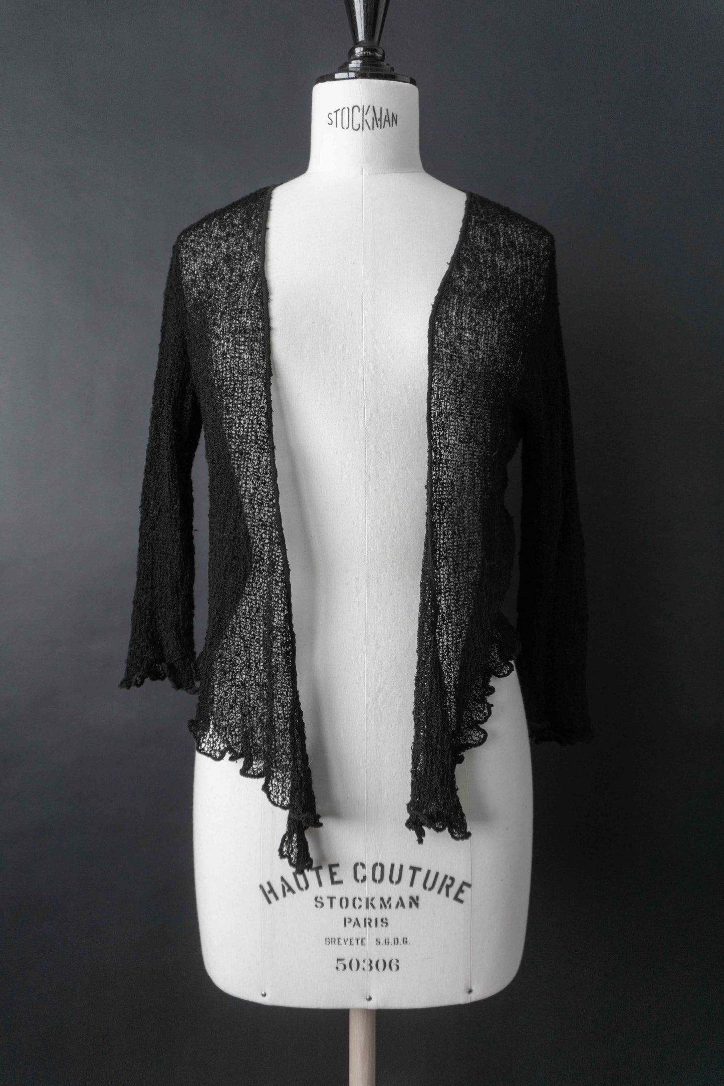 Vintage Wrap Top Schwarz, Rayon, XS–M theplaincircle vintage