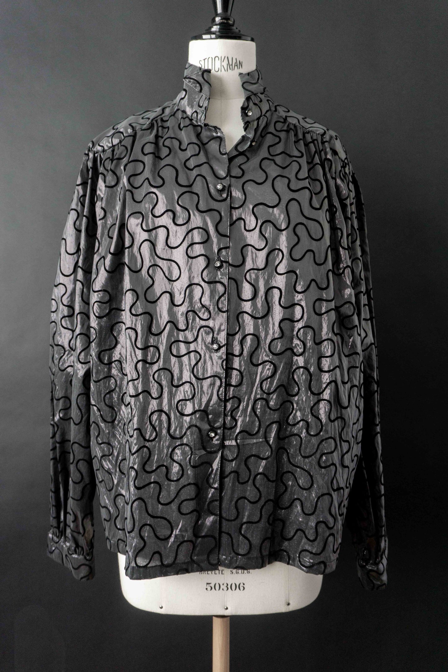 Bluse, Silber, M–L theplaincircle vintage