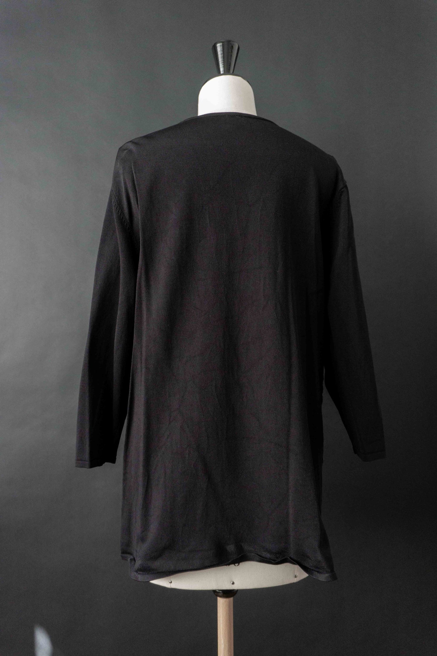 Schwarzes Viskose Shirt mit Pailletten – Subtiles Statement Piece, M–L theplaincircle vintage