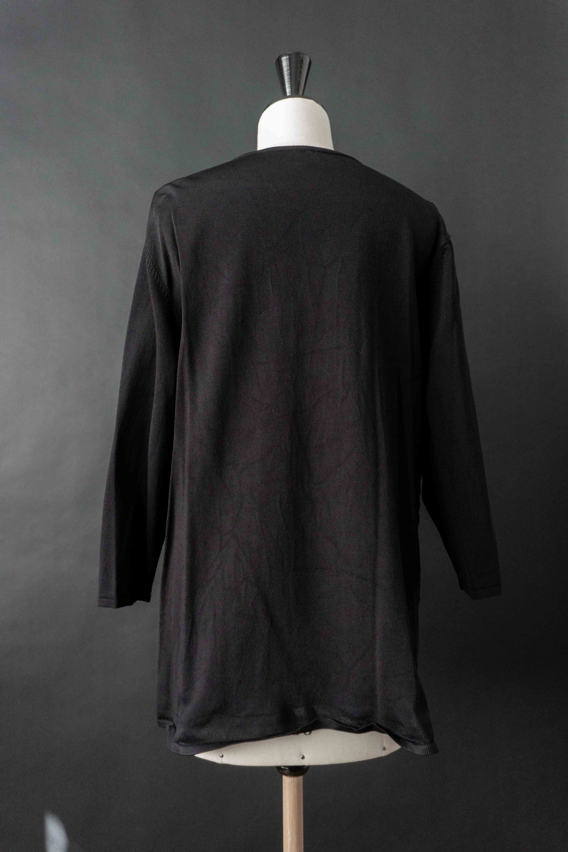Schwarzes Viskose Shirt mit Pailletten – Subtiles Statement Piece, M–L theplaincircle vintage