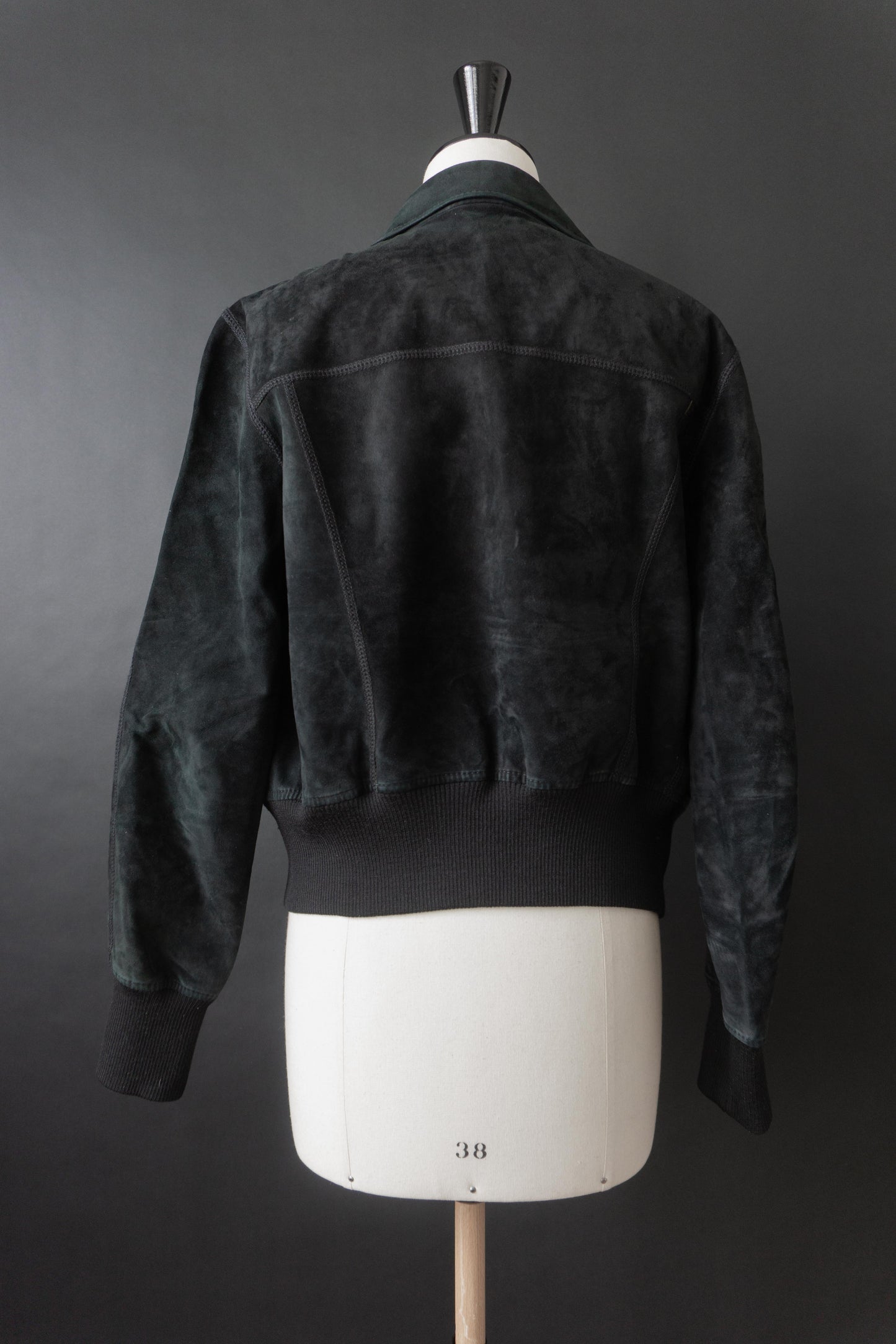 Vintage Nubukleder Jacke, Lederjacke Midnight 70s/80s, XS–M theplaincircle vintage