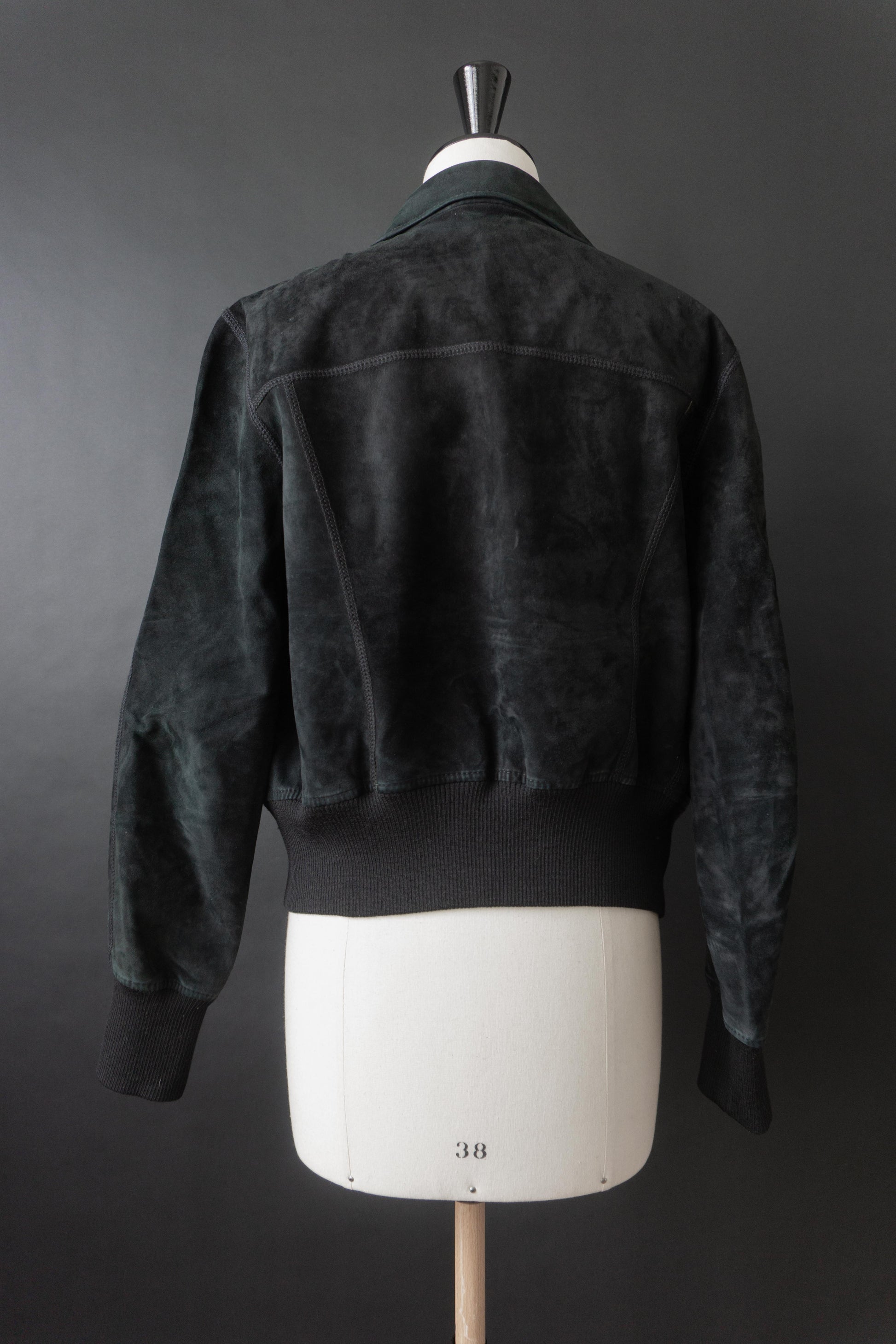 Vintage Nubukleder Jacke, Lederjacke Midnight 70s/80s, XS–M theplaincircle vintage
