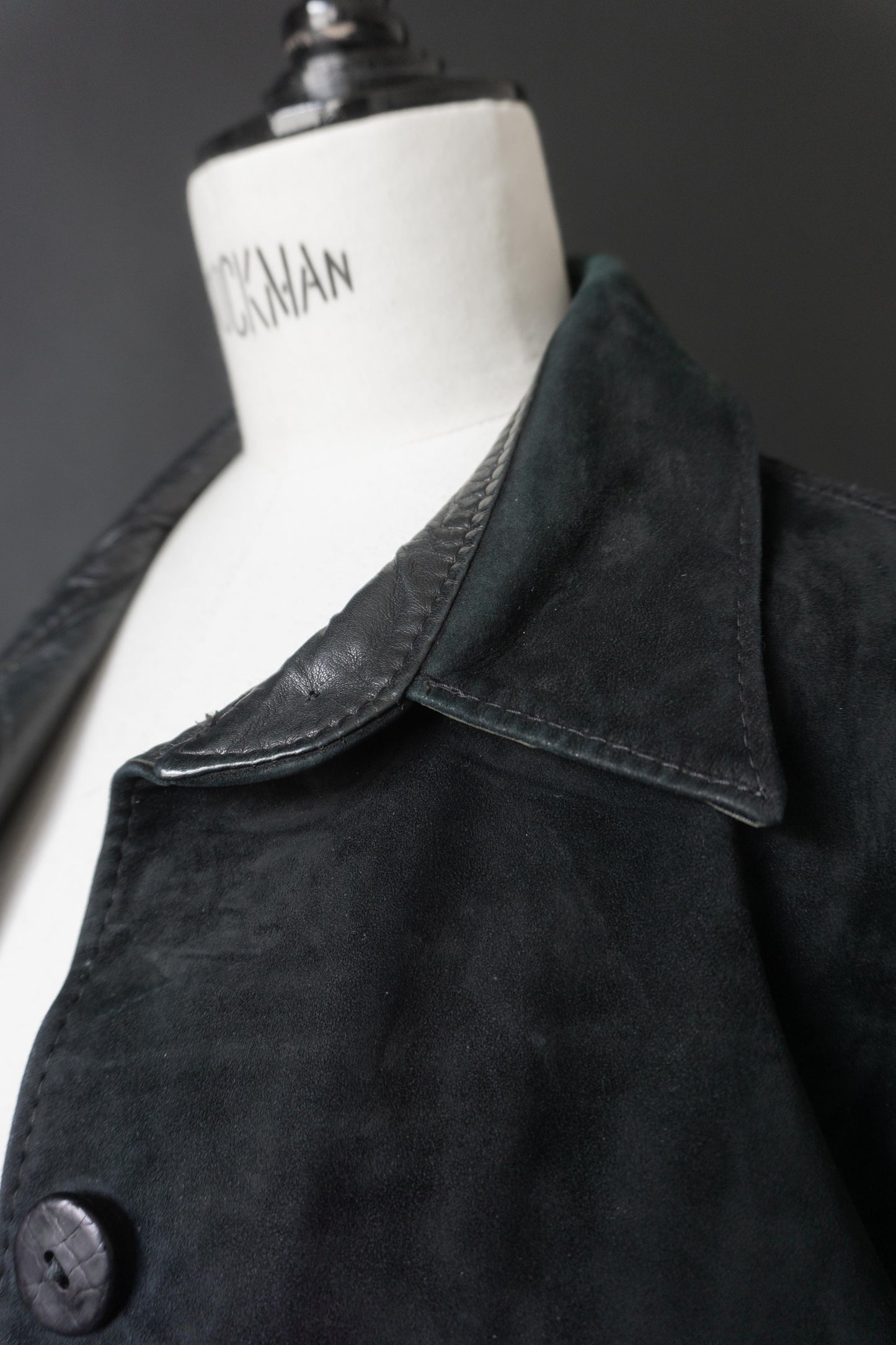 Vintage Nubukleder Jacke, Lederjacke Midnight 70s/80s, XS–M theplaincircle vintage