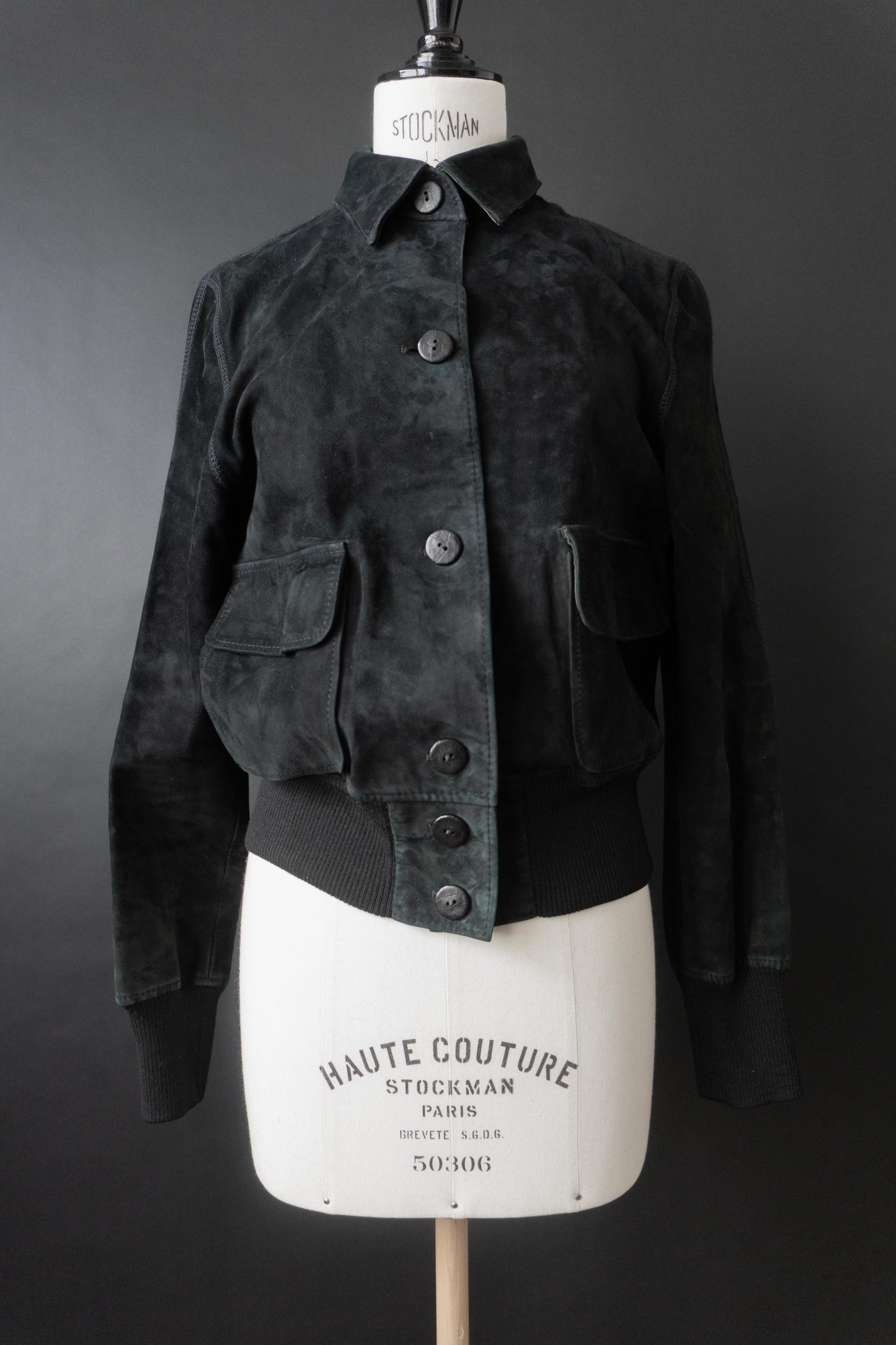 Vintage Nubukleder Jacke, Lederjacke Midnight 70s/80s, XS–M theplaincircle vintage