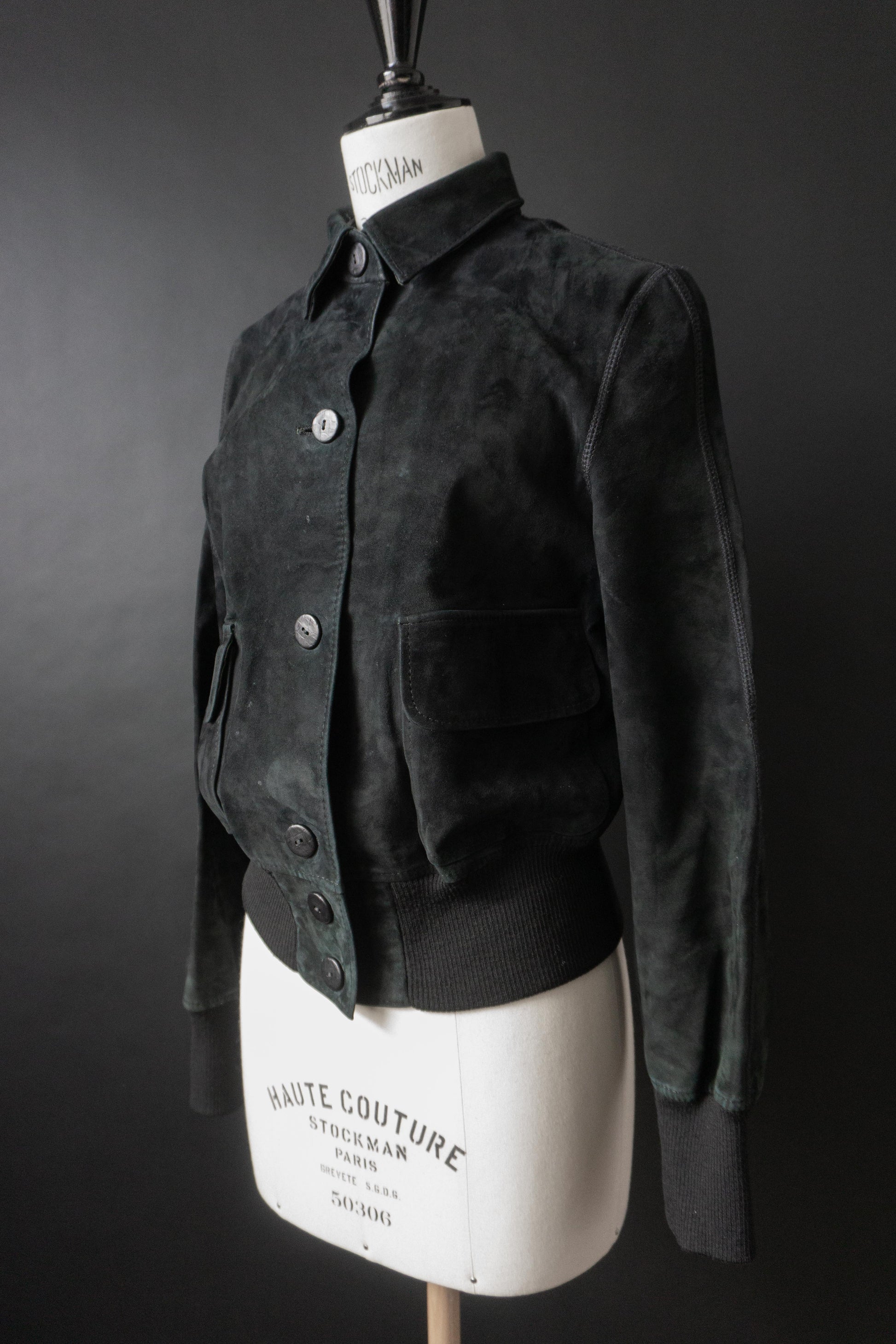 Vintage Nubukleder Jacke, Lederjacke Midnight 70s/80s, XS–M theplaincircle vintage