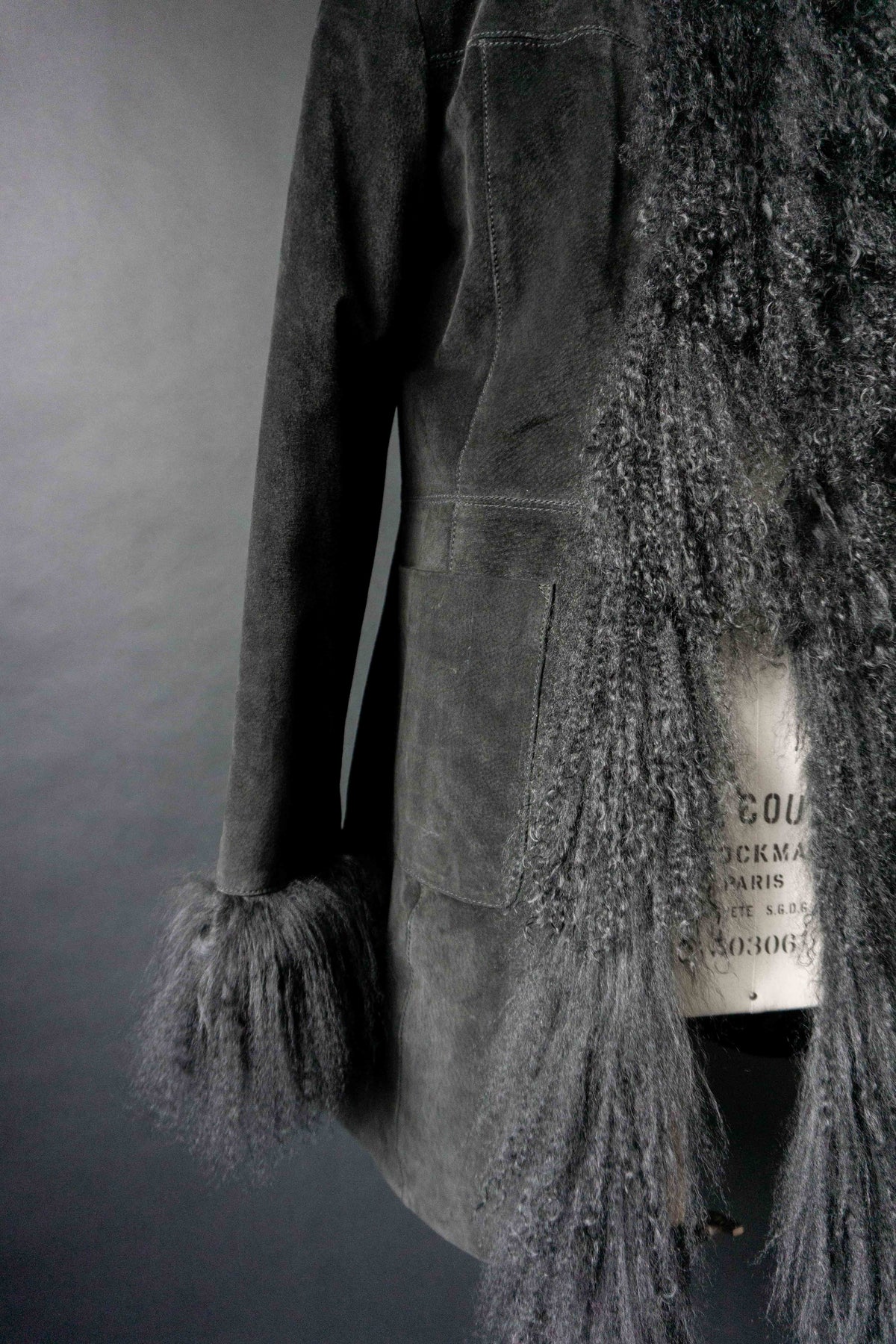 Vintage 90s Pennylane Ledermantel, Shearling, S–M