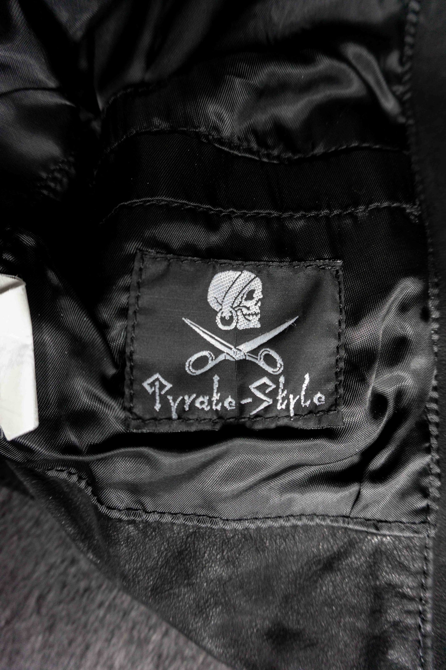 Vintage Pyrate Style Lederjacke Schwarz, S–M theplaincircle vintage