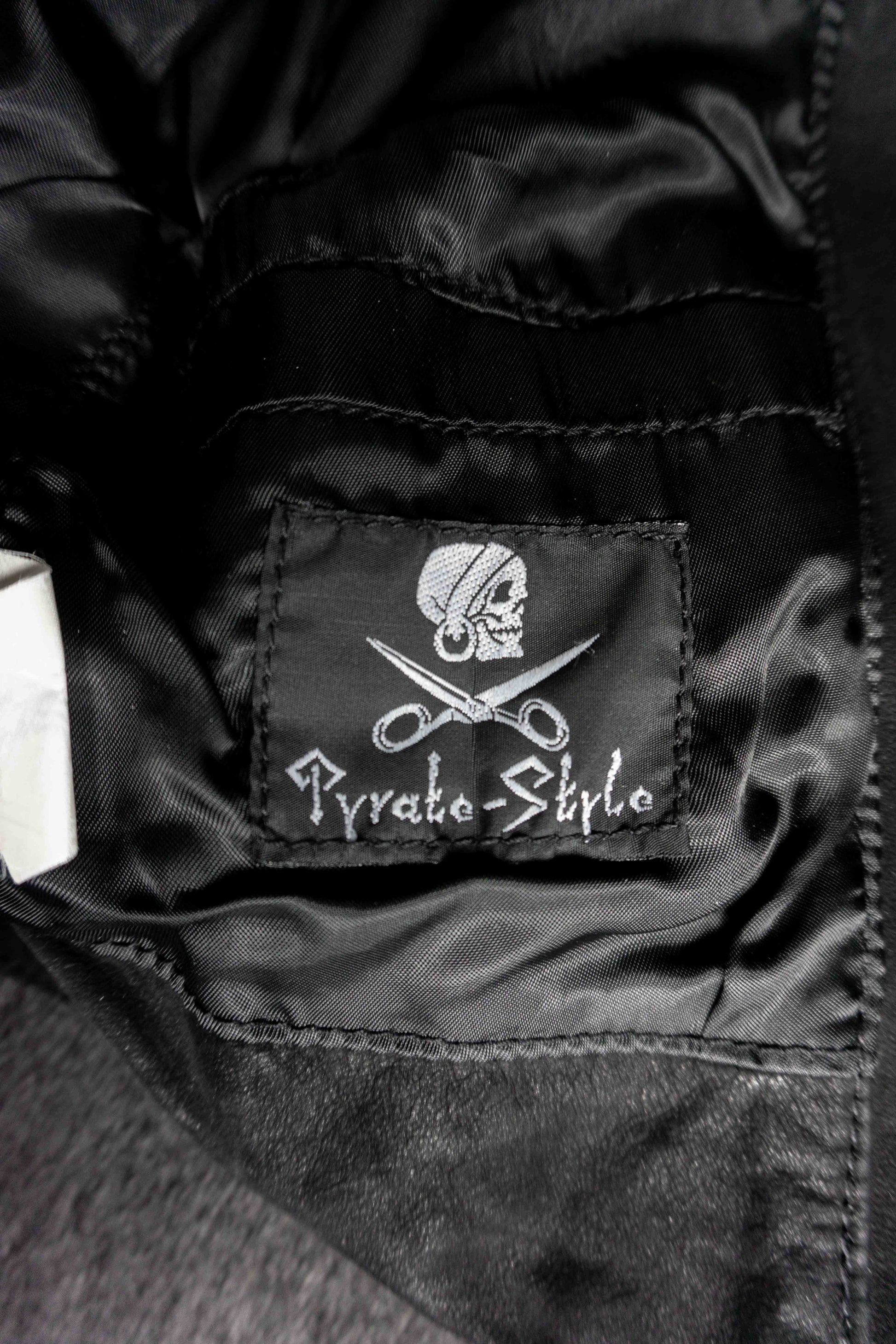 Vintage Pyrate Style Lederjacke Schwarz, S–M theplaincircle vintage