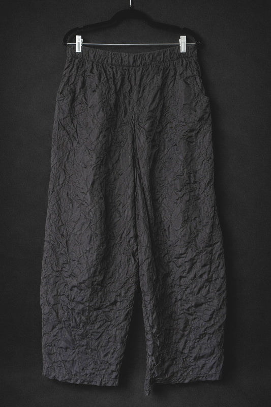 Vintage Avantgarde Hose Schwarz – Strukturstoff, Oversize Fit, Lightweight, L–XL theplaincircle vintage