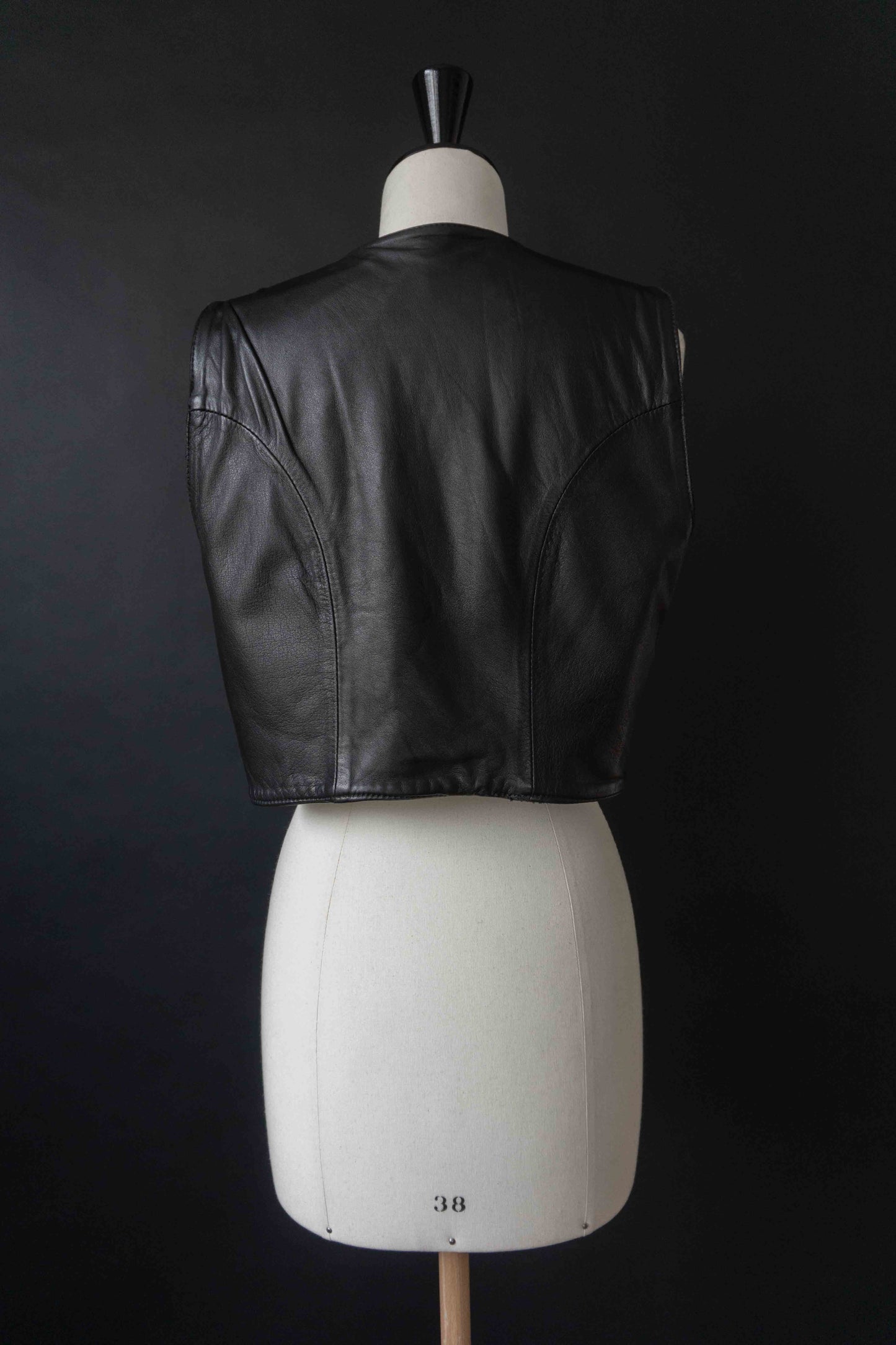 Vintage Pyrate Style Hamburg Lederweste Schwarz. XS–M theplaincircle vintage