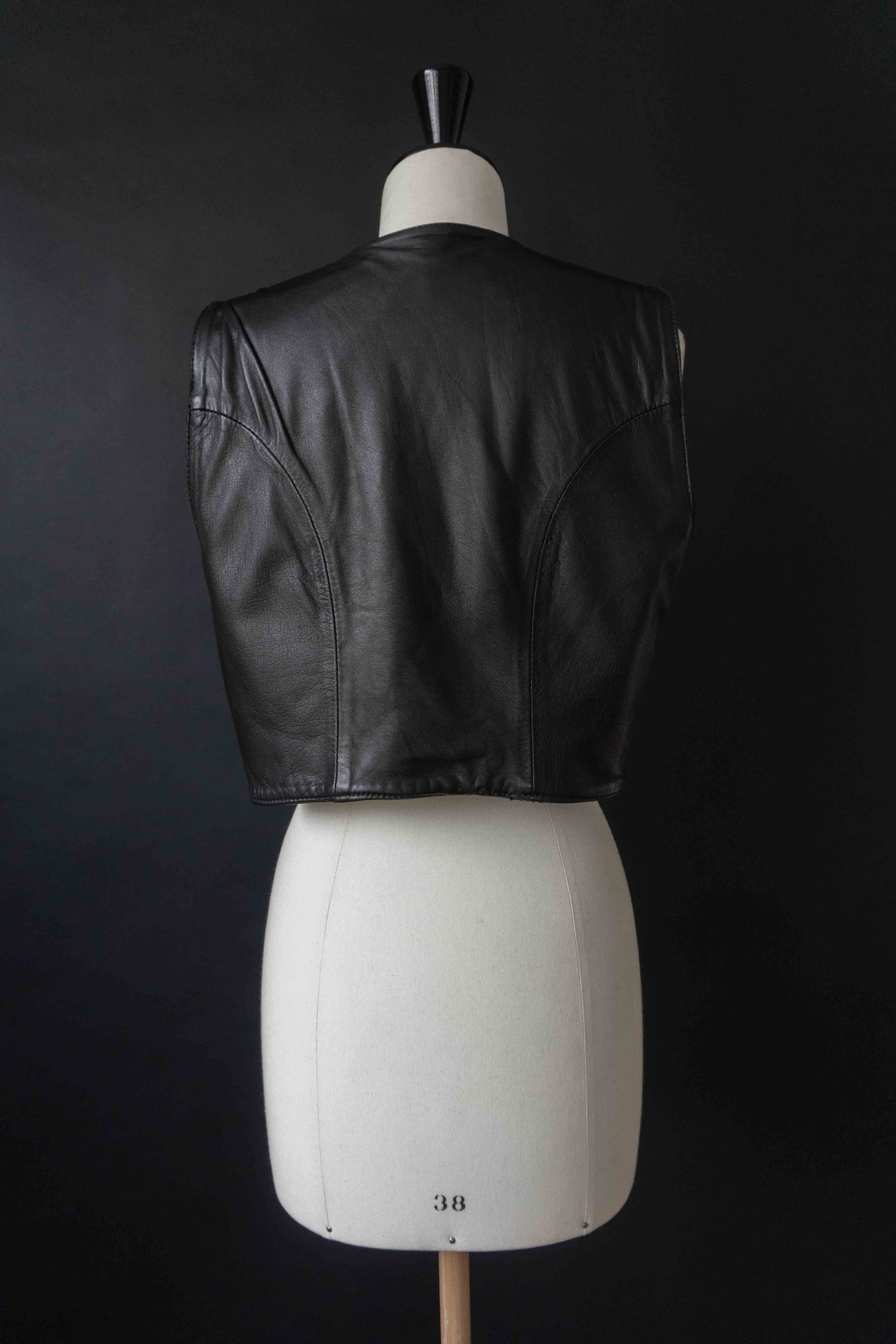 Vintage Pyrate Style Hamburg Lederweste Schwarz. XS–M theplaincircle vintage