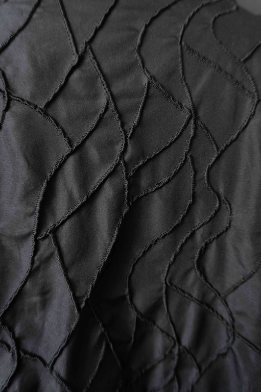 Vintage Avantgarde Mantel – strukturierter Oversized Mantel in All Black, M–XL theplaincircle vintage