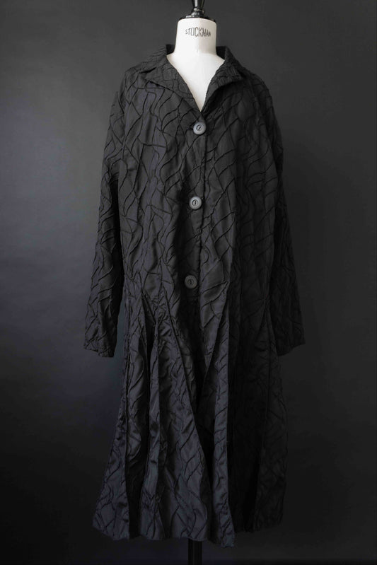 avantgarde mantel schwarz vintage