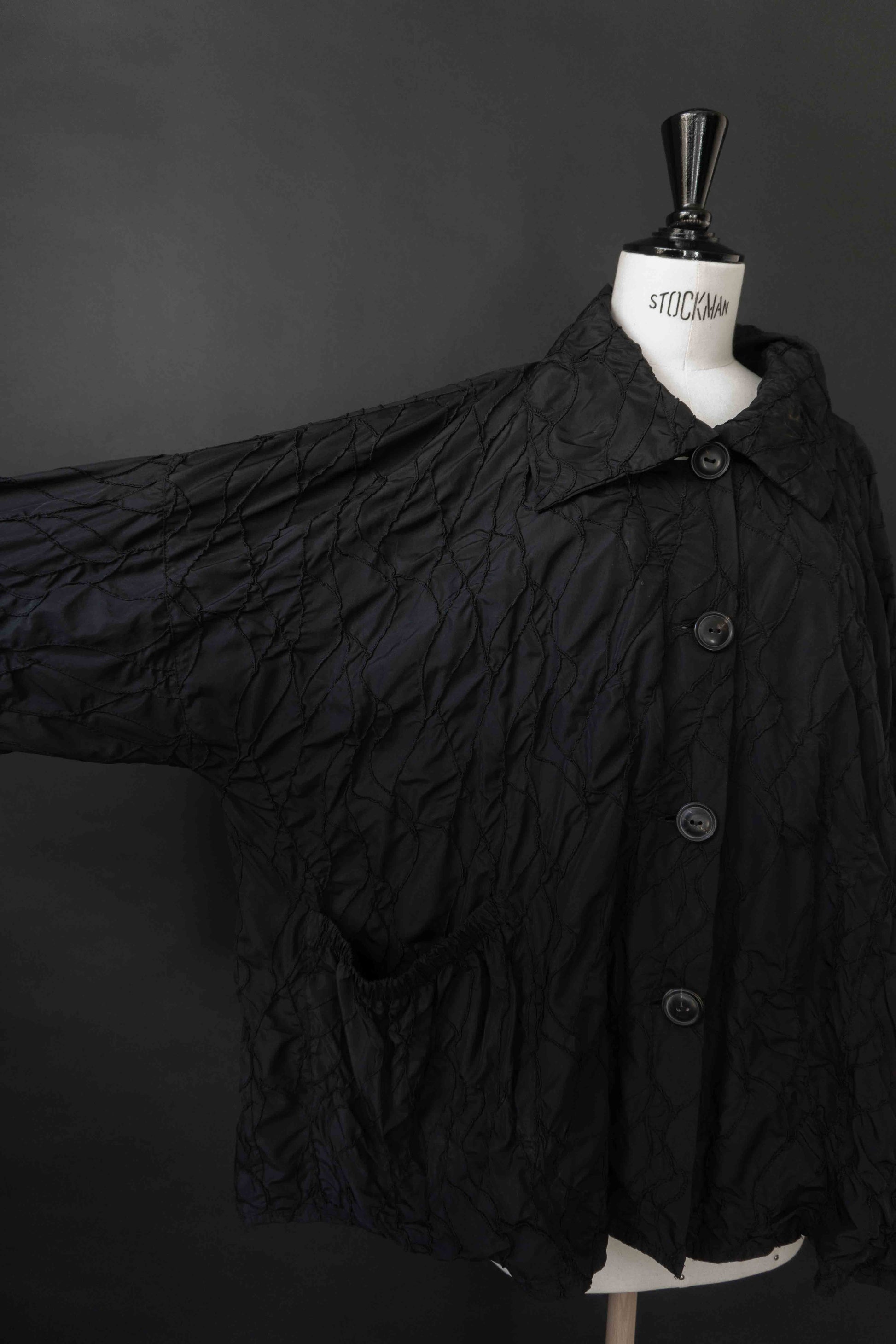 Vintage avantgarde Oversize Jacke Schwarz, Lightweight Layering Piece, L–XL theplaincircle vintage