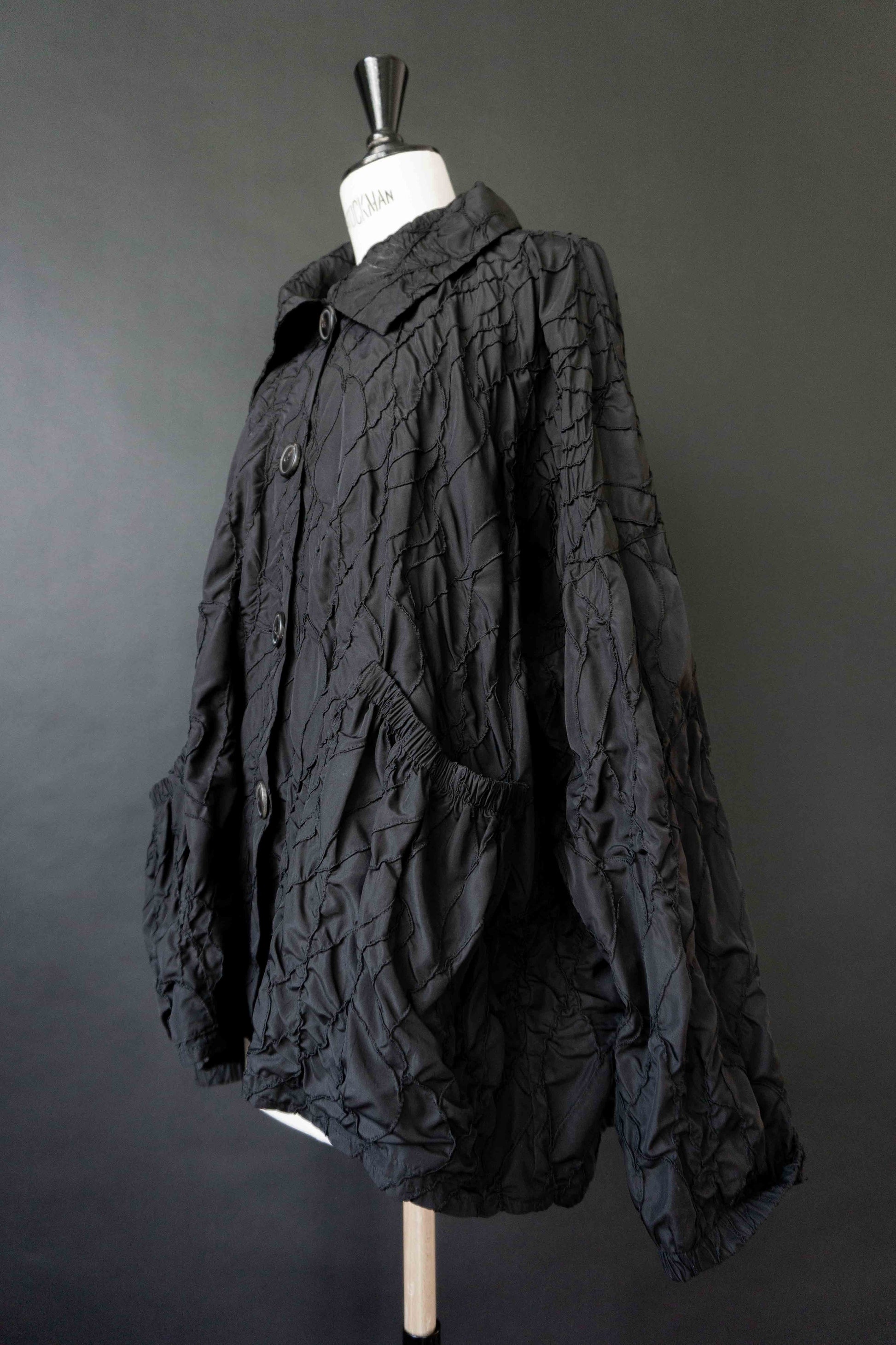 Vintage avantgarde Oversize Jacke Schwarz, Lightweight Layering Piece, L–XL theplaincircle vintage