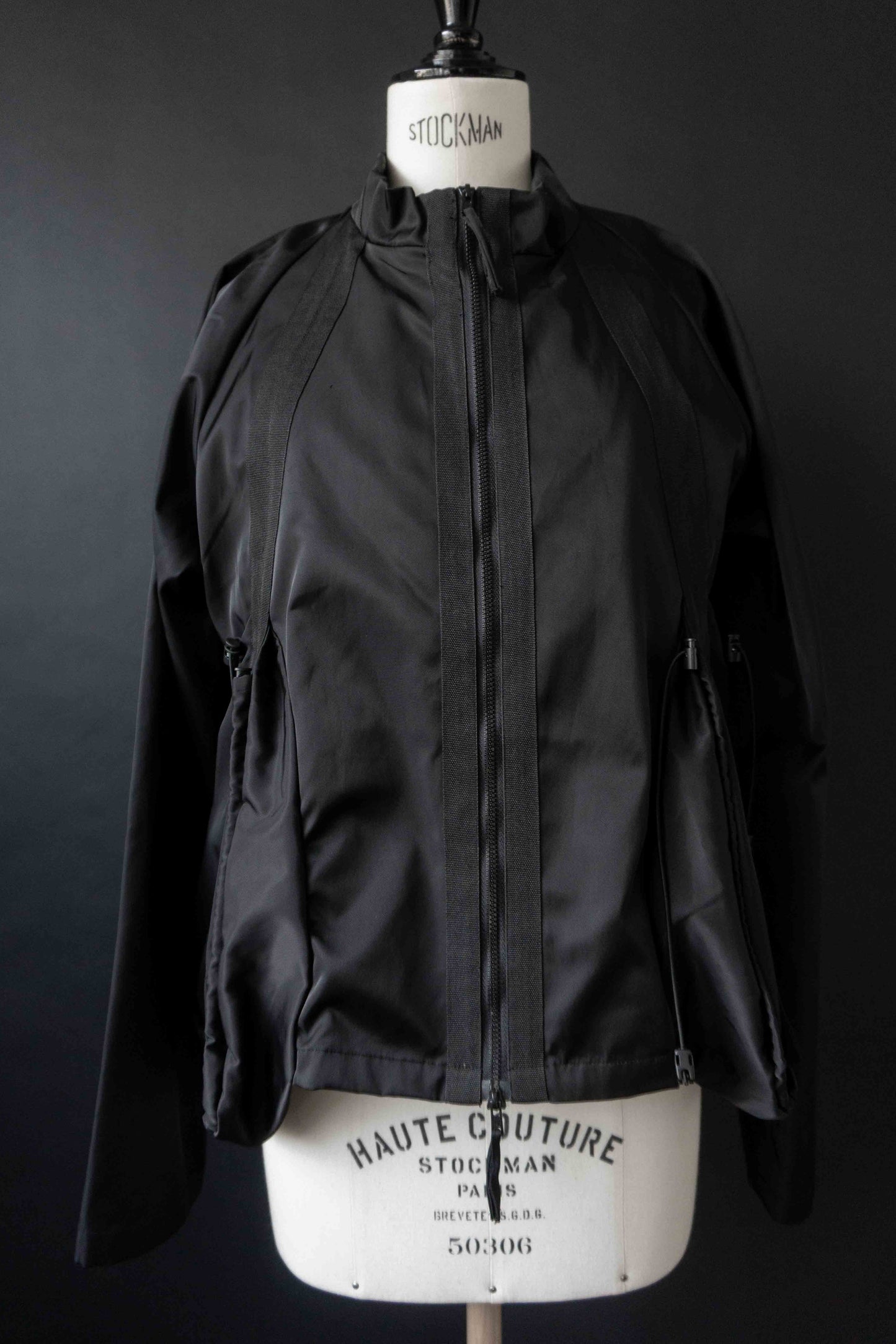 Rundholz Black Label Jacke schwarz – Avantgarde Techwear Zipper Jacket, L theplaincircle vintage