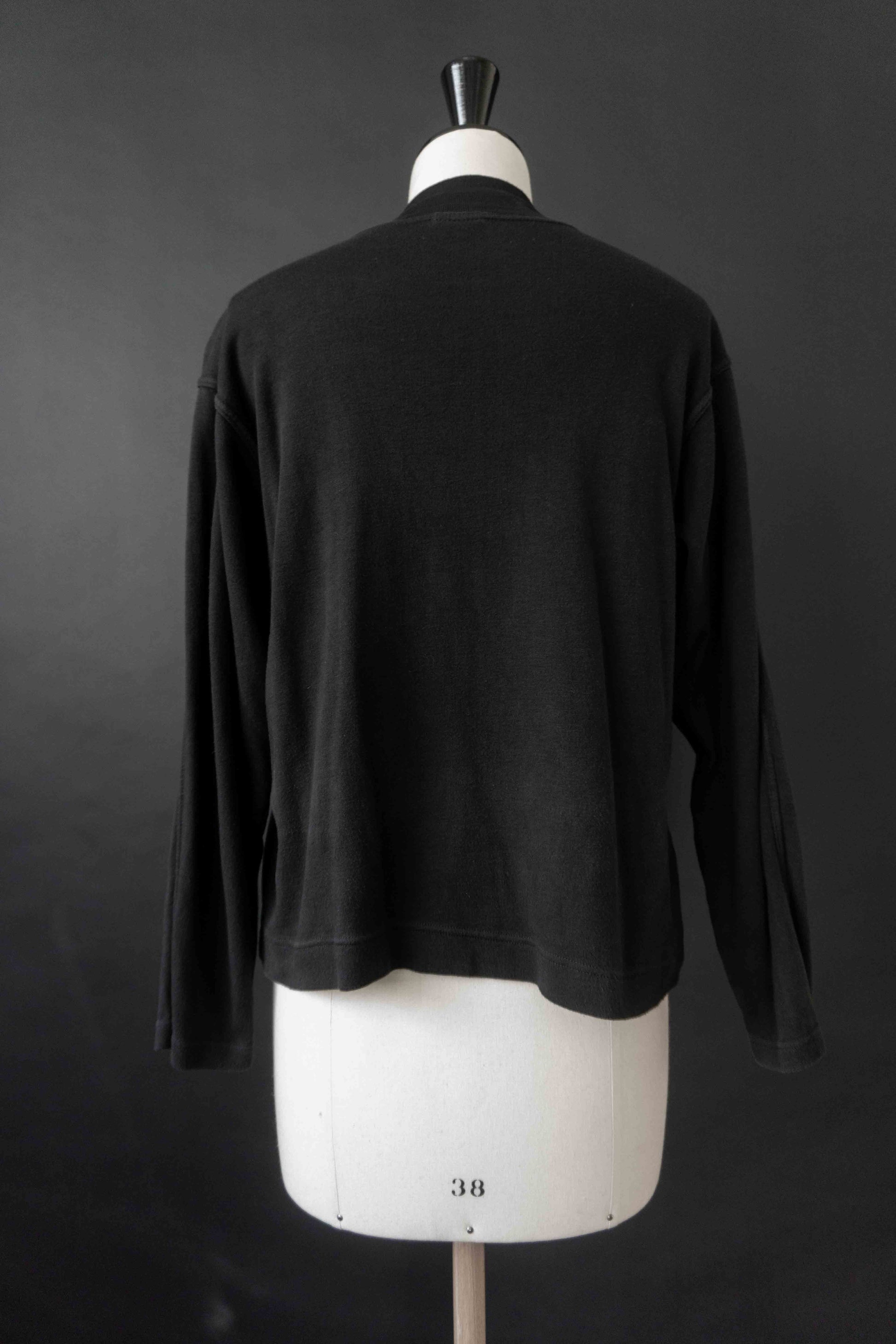 Vintage Black Sweatshirt mit Stehkragen – perfektes Premium Basic, S–M theplaincircle vintage