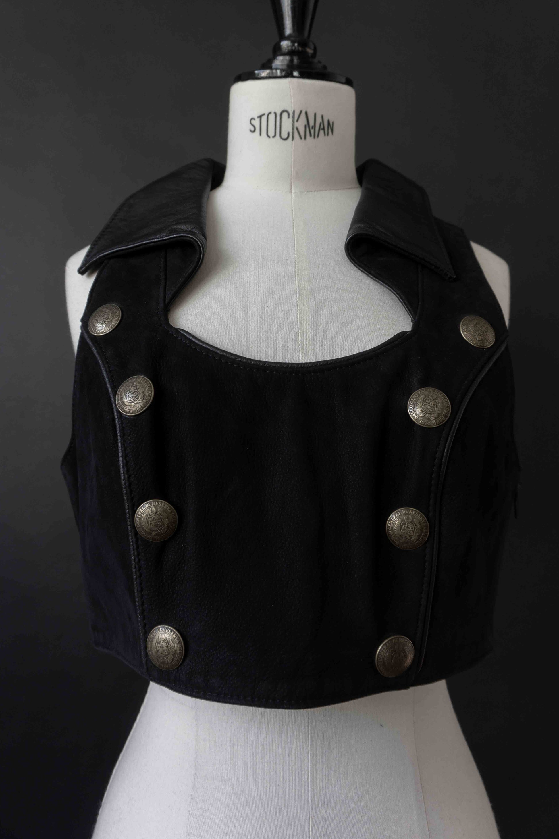 Vintage Pyrate Style Hamburg Ledertop S–M theplaincircle vintage