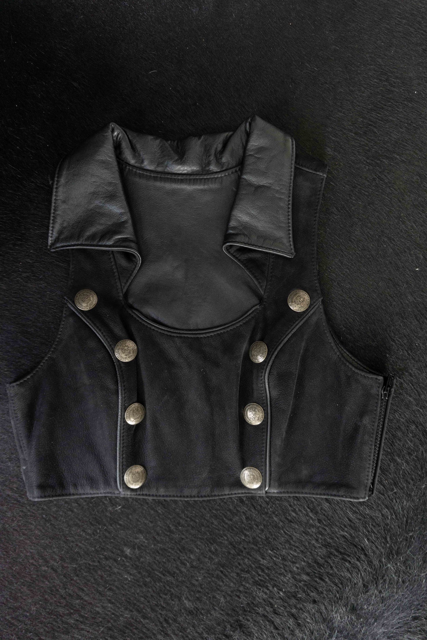 Vintage Pyrate Style Hamburg Ledertop S–M theplaincircle vintage