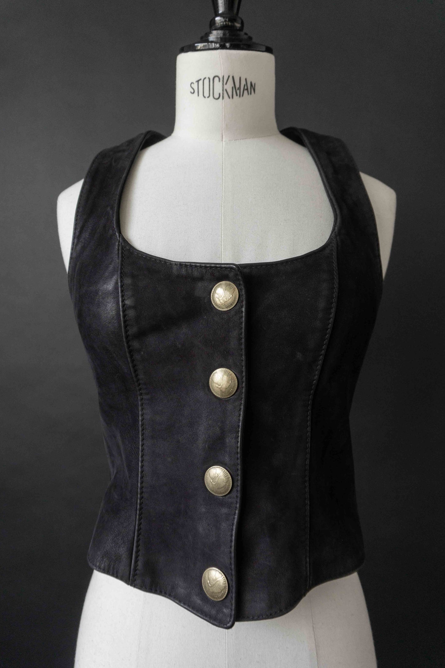 PYRATE STYLE Lederweste Schwarz XS theplaincircle vintage