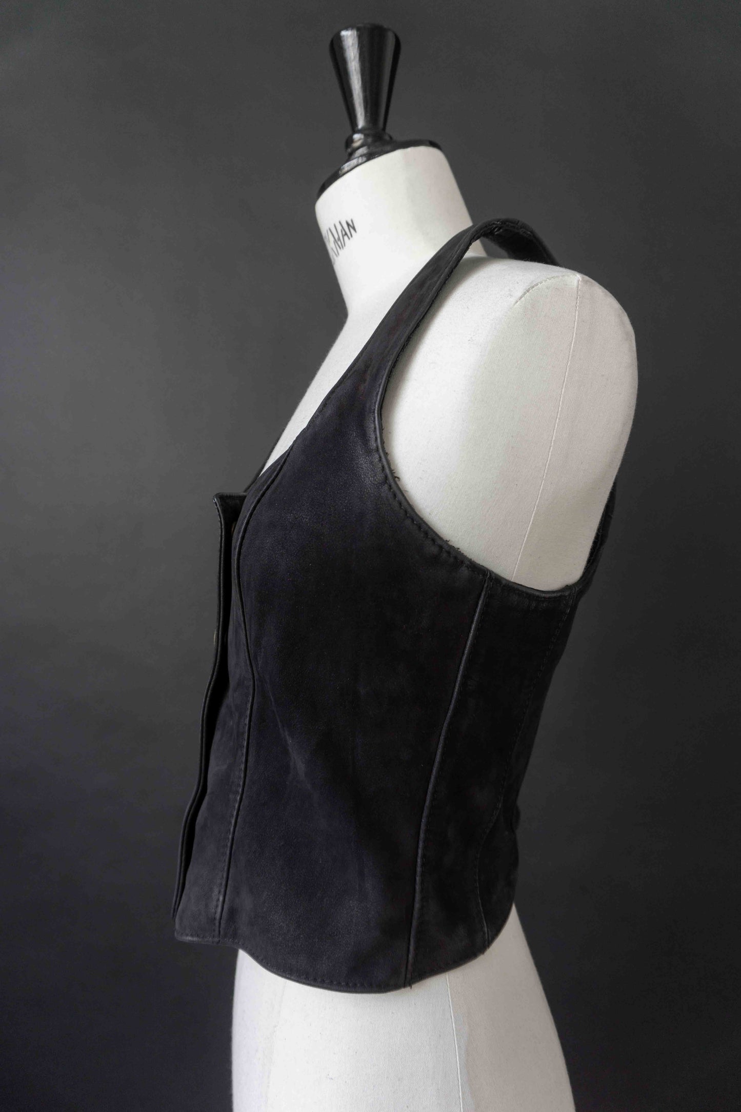 Vintage Pyrate Style Hamburg Lederweste Schwarz XS theplaincircle vintage