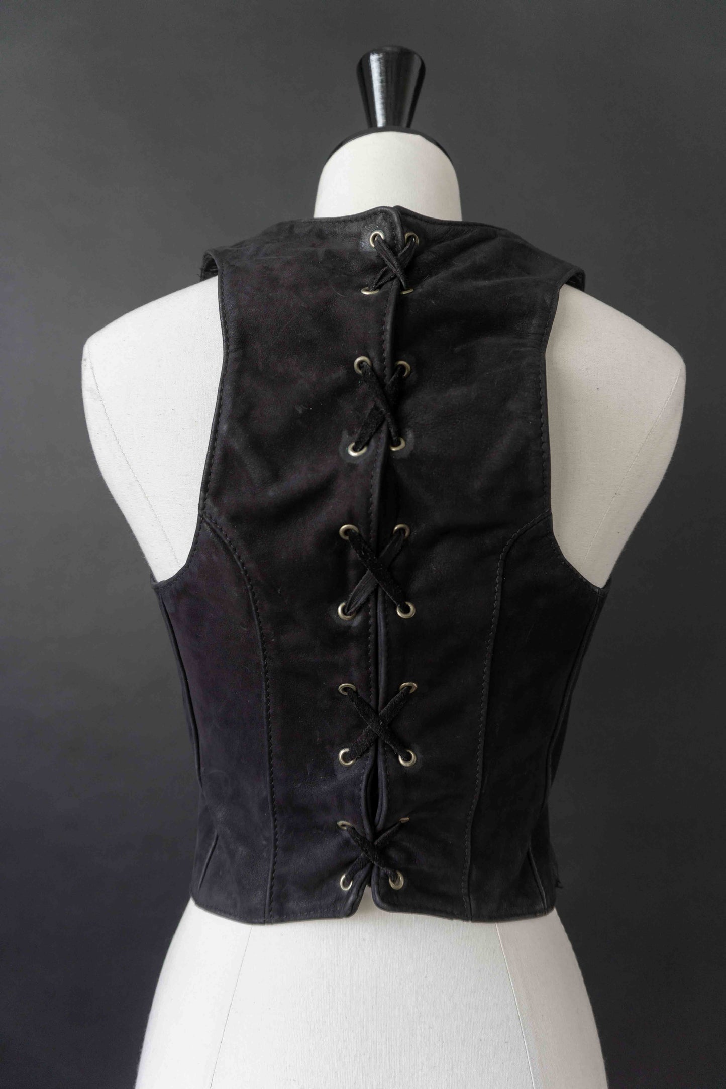 Vintage Pyrate Style Hamburg Lederweste Schwarz XS theplaincircle vintage