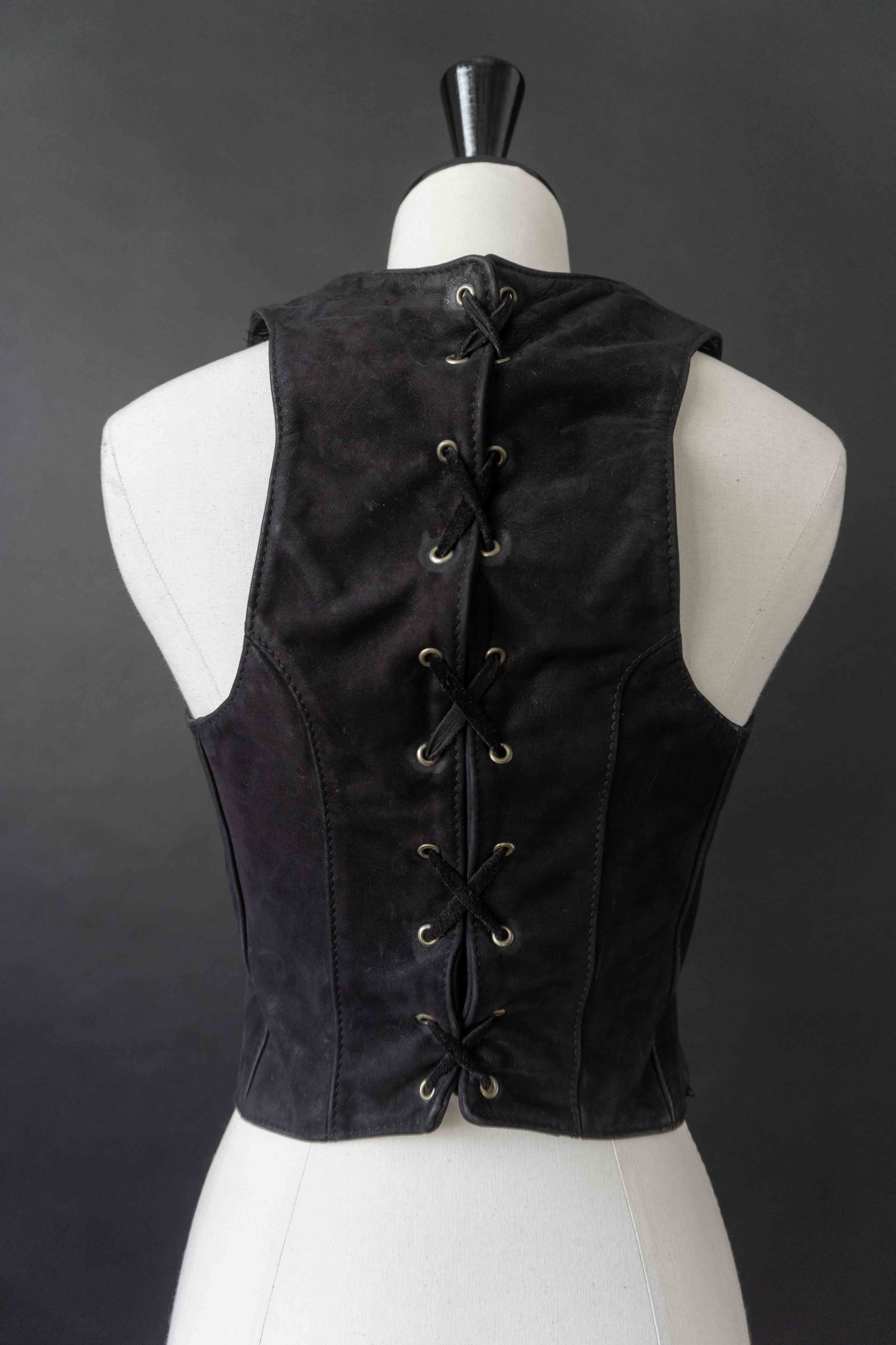 Vintage Pyrate Style Hamburg Lederweste Schwarz XS theplaincircle vintage