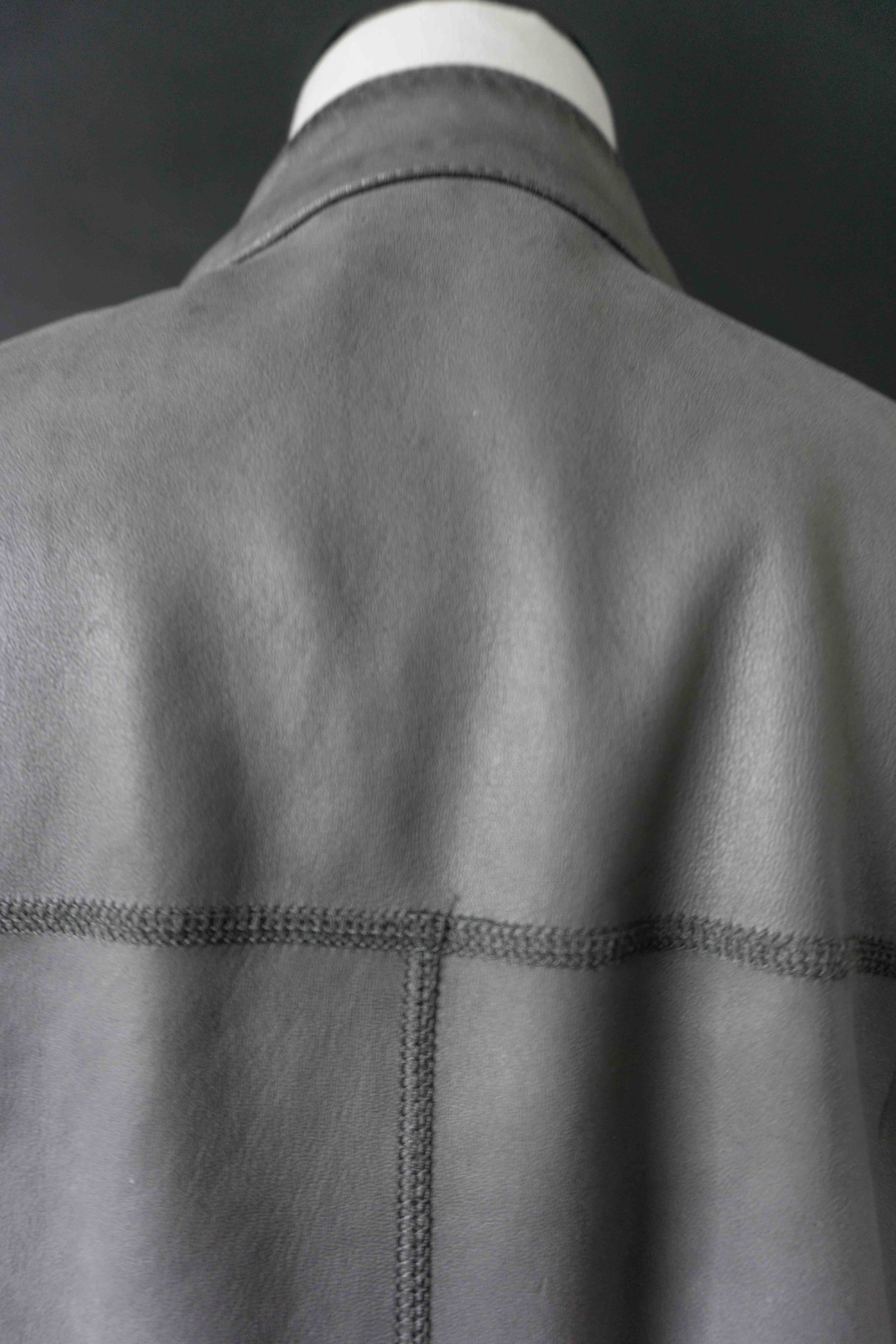Wende-Lederjacke Grau, S–M theplaincircle vintage