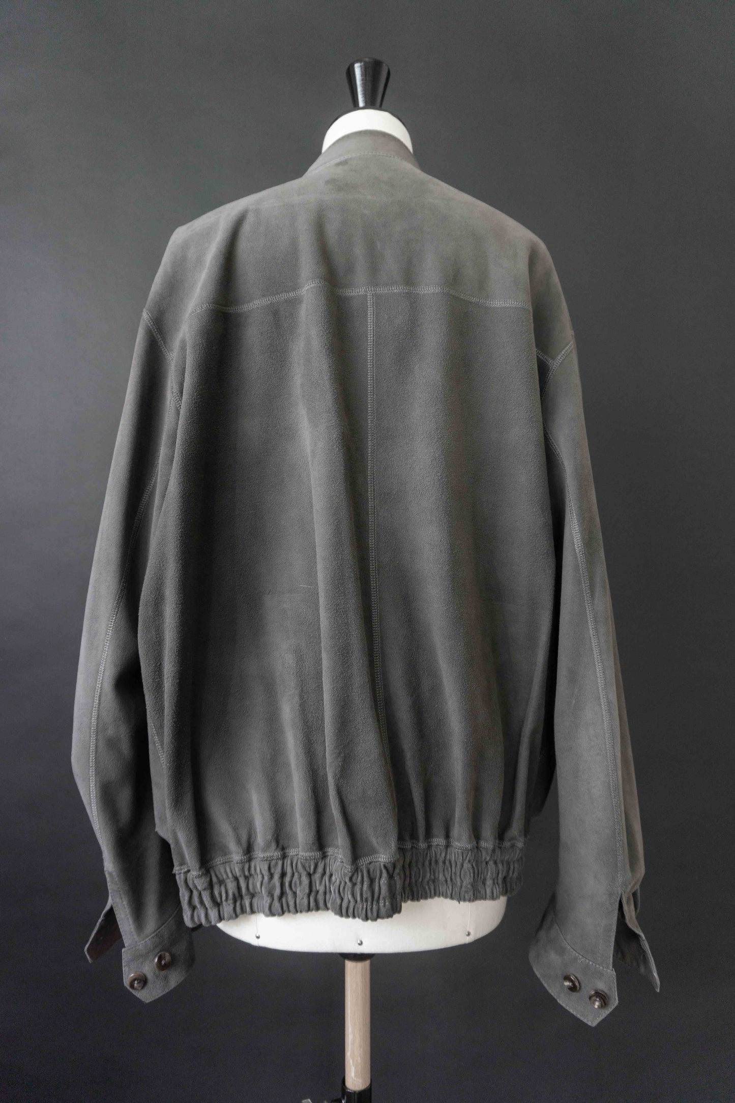 Wende-Lederjacke Grau, S–M theplaincircle vintage