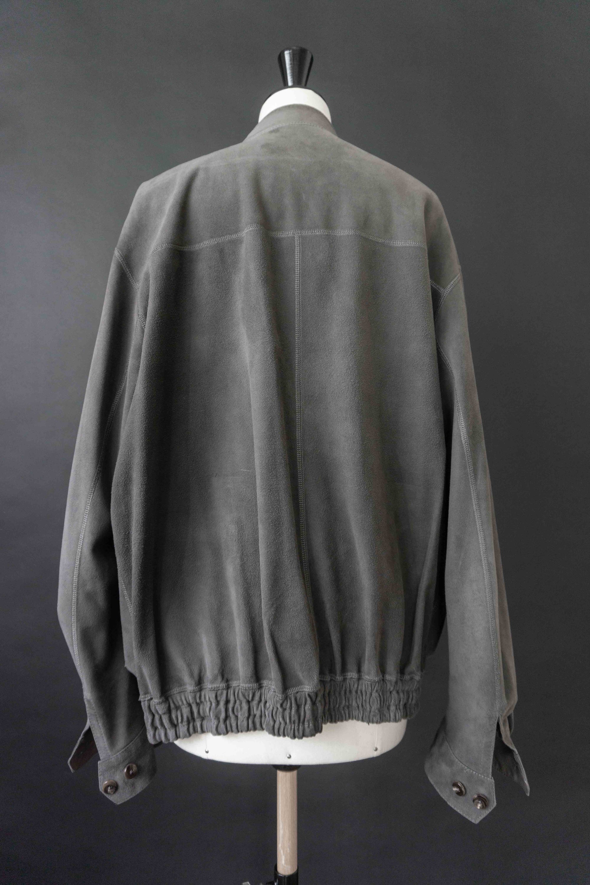 Wende-Lederjacke Grau, S–M theplaincircle vintage
