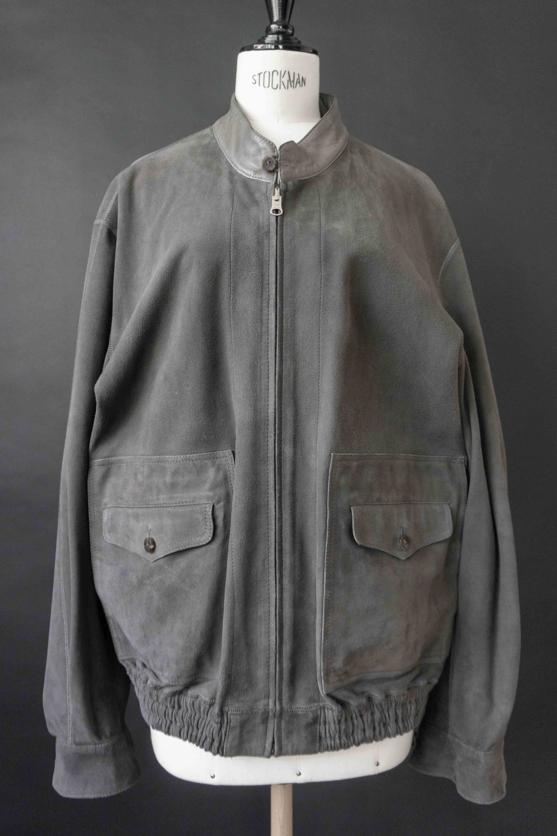 Wende-Lederjacke Grau, S–M theplaincircle vintage